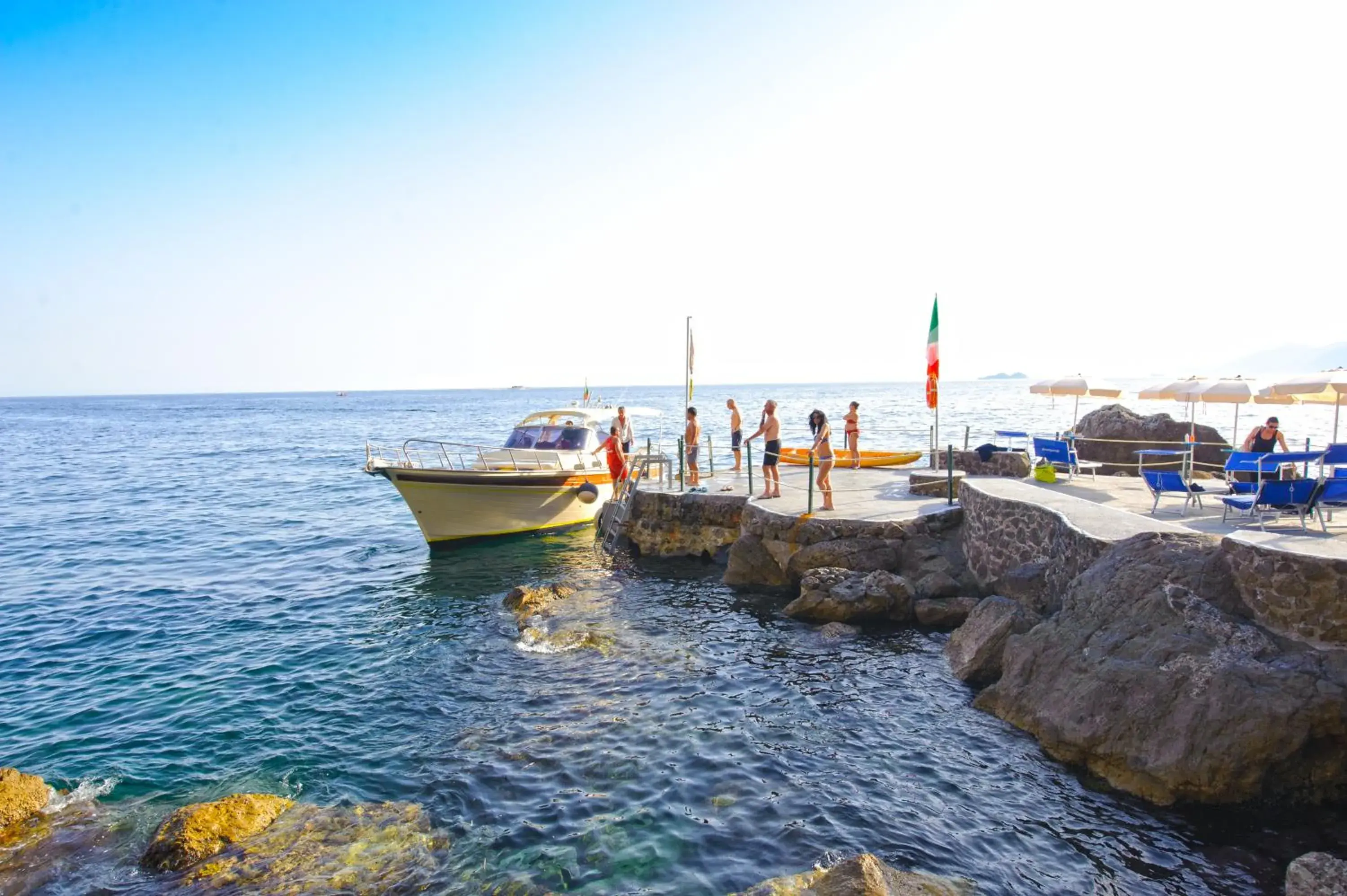 Beach in Grand Hotel Tritone