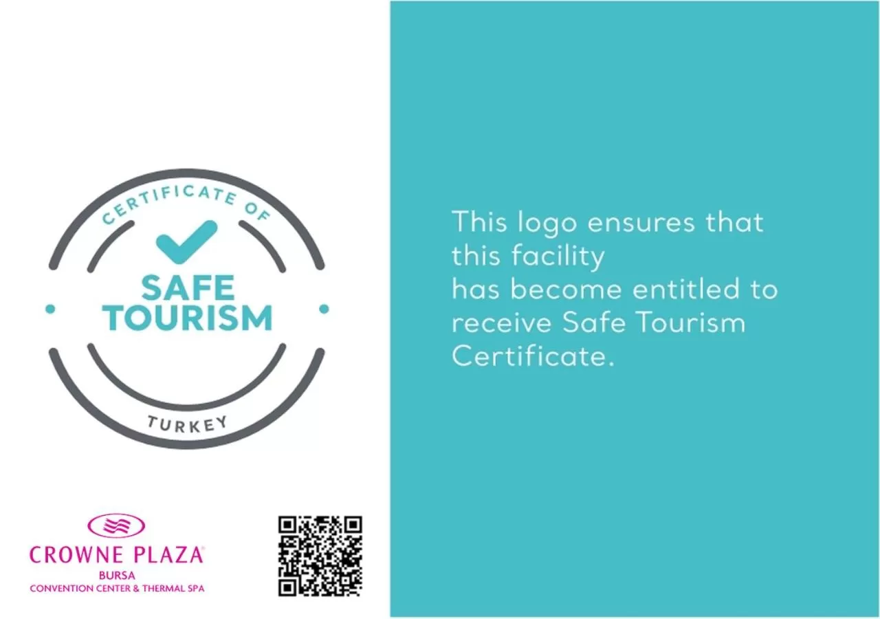 Certificate/Award in Crowne Plaza Bursa Convention Center & Thermal Spa by IHG