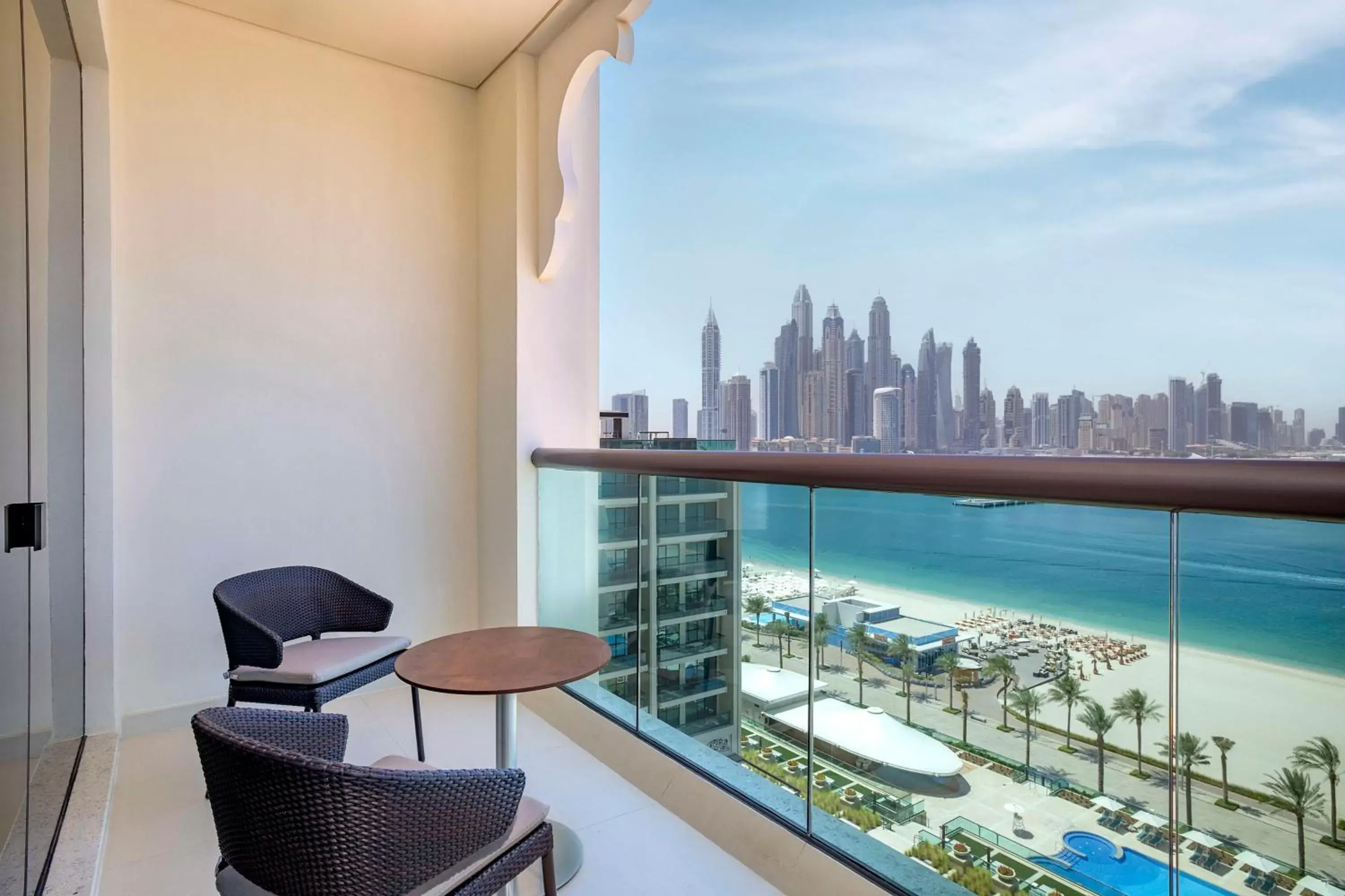 View (from property/room), Balcony/Terrace in Hilton Dubai Palm Jumeirah