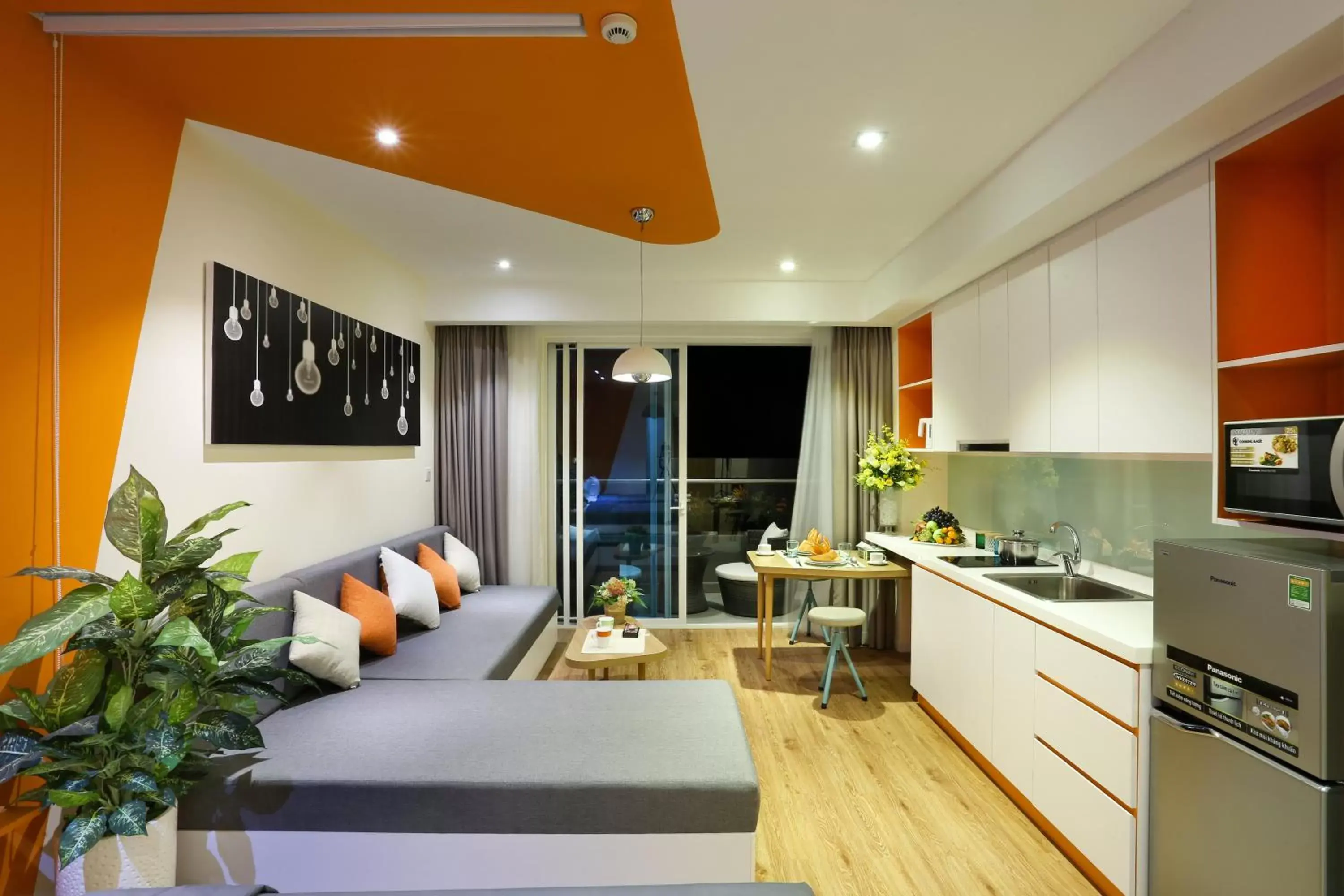 Kitchen or kitchenette in Ariyana SmartCondotel Nha Trang