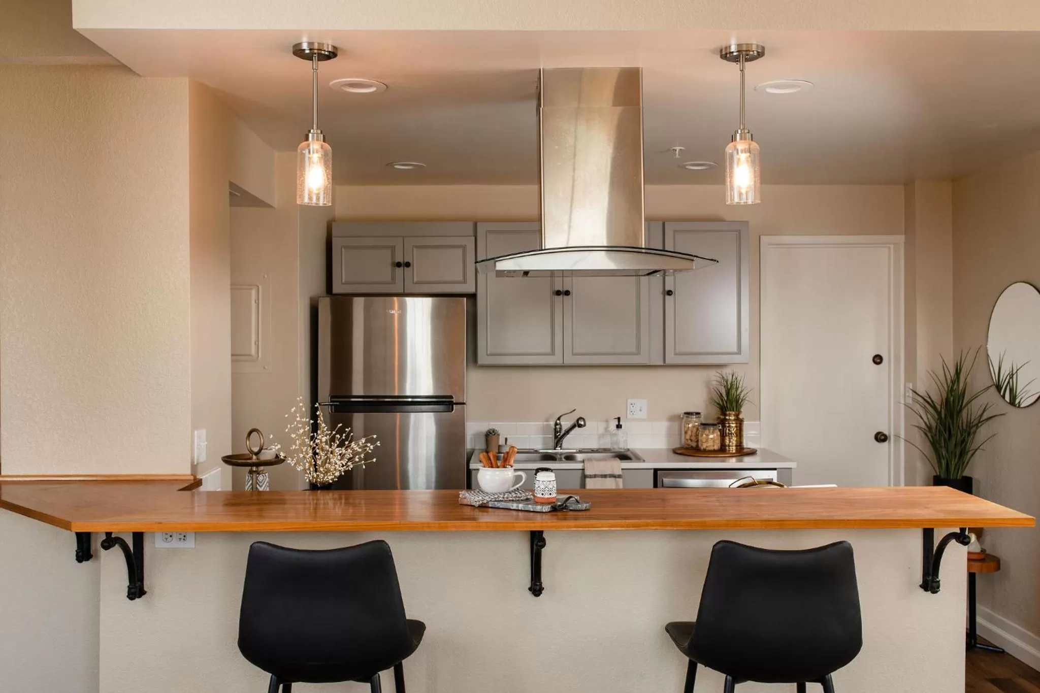 Kitchen or kitchenette in Hotel Leo