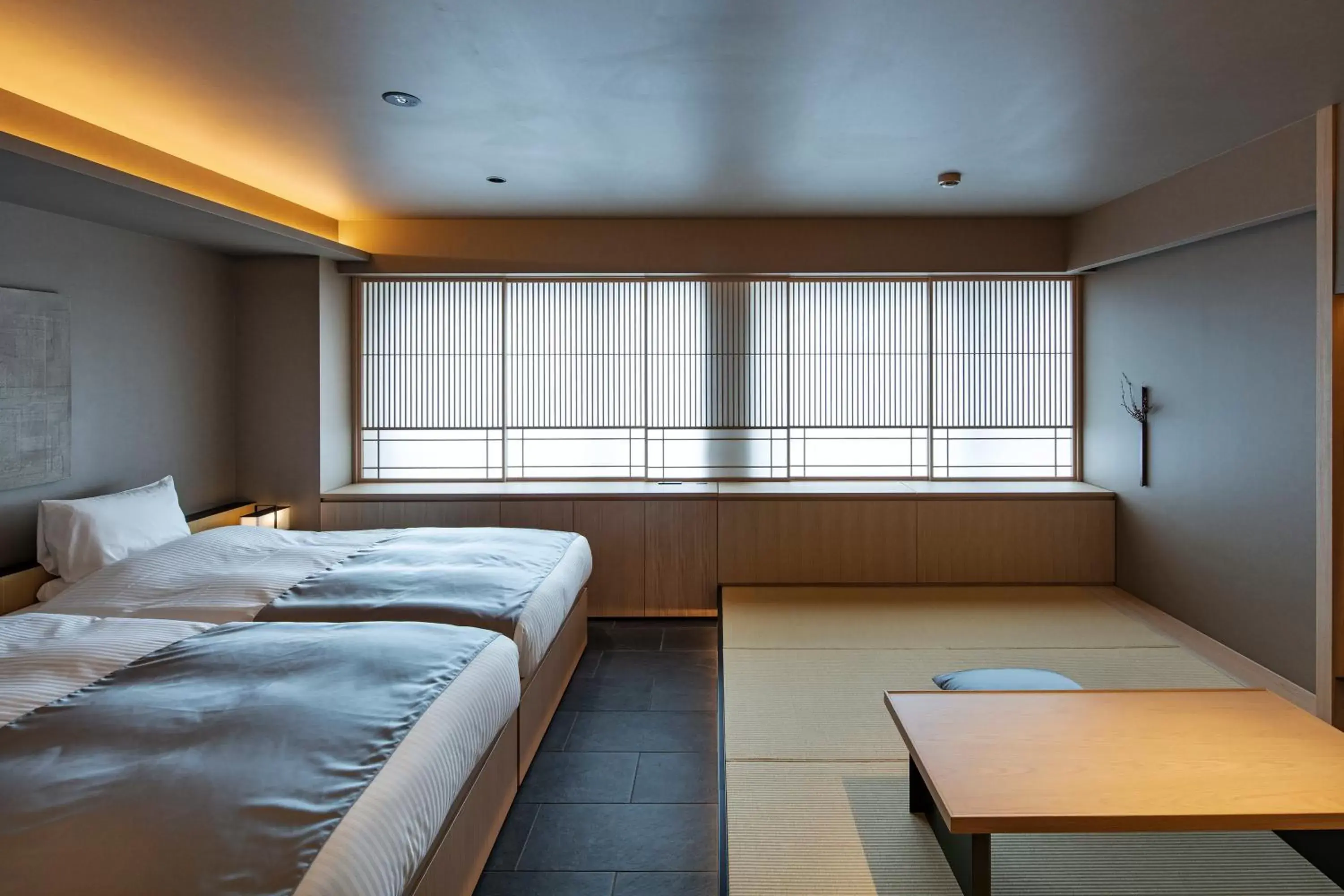 Bedroom in hotel tou nishinotoin kyoto