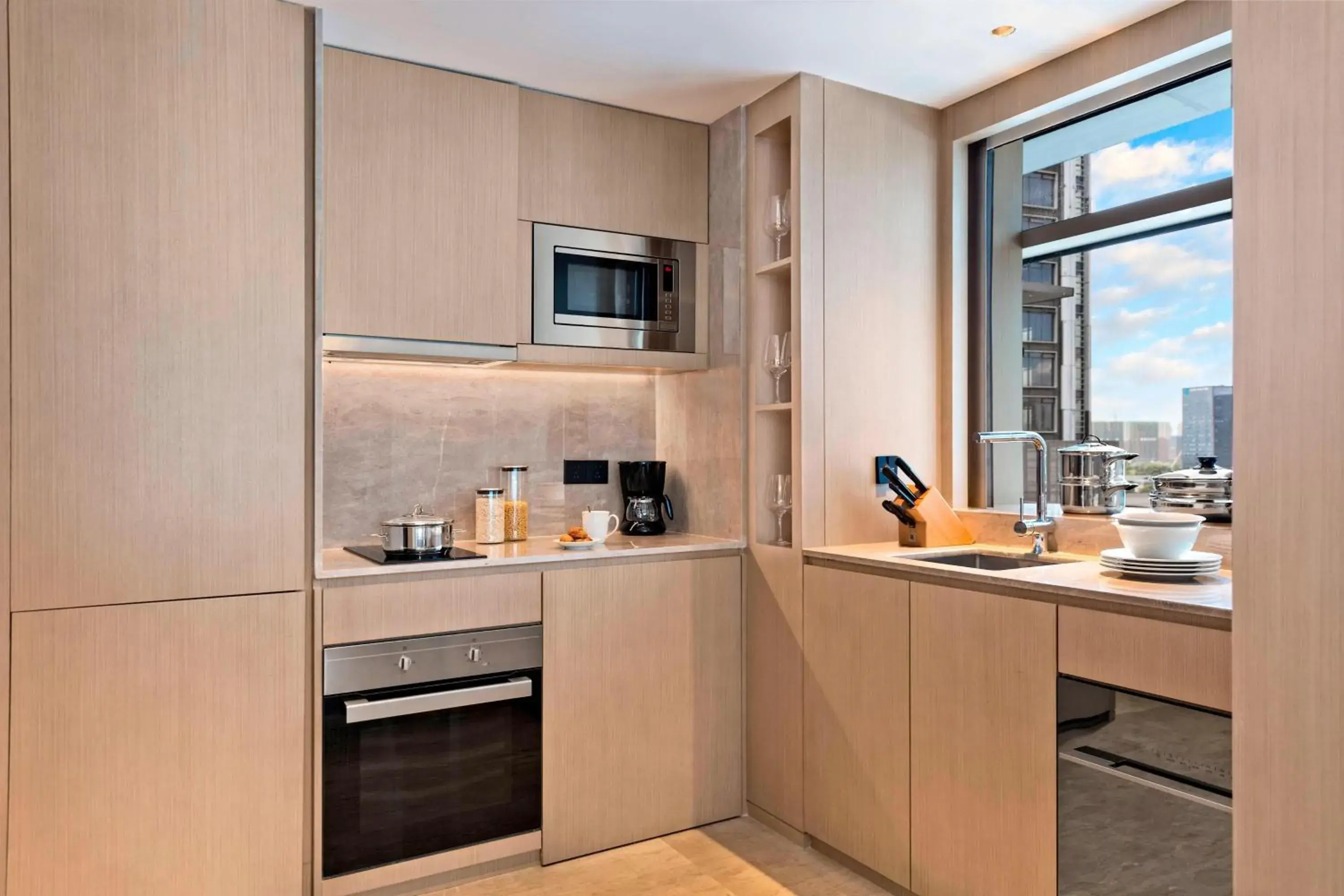 Kitchen or kitchenette, Kitchen/Kitchenette in Marriott Executive Apartments Hangzhou Yuhang