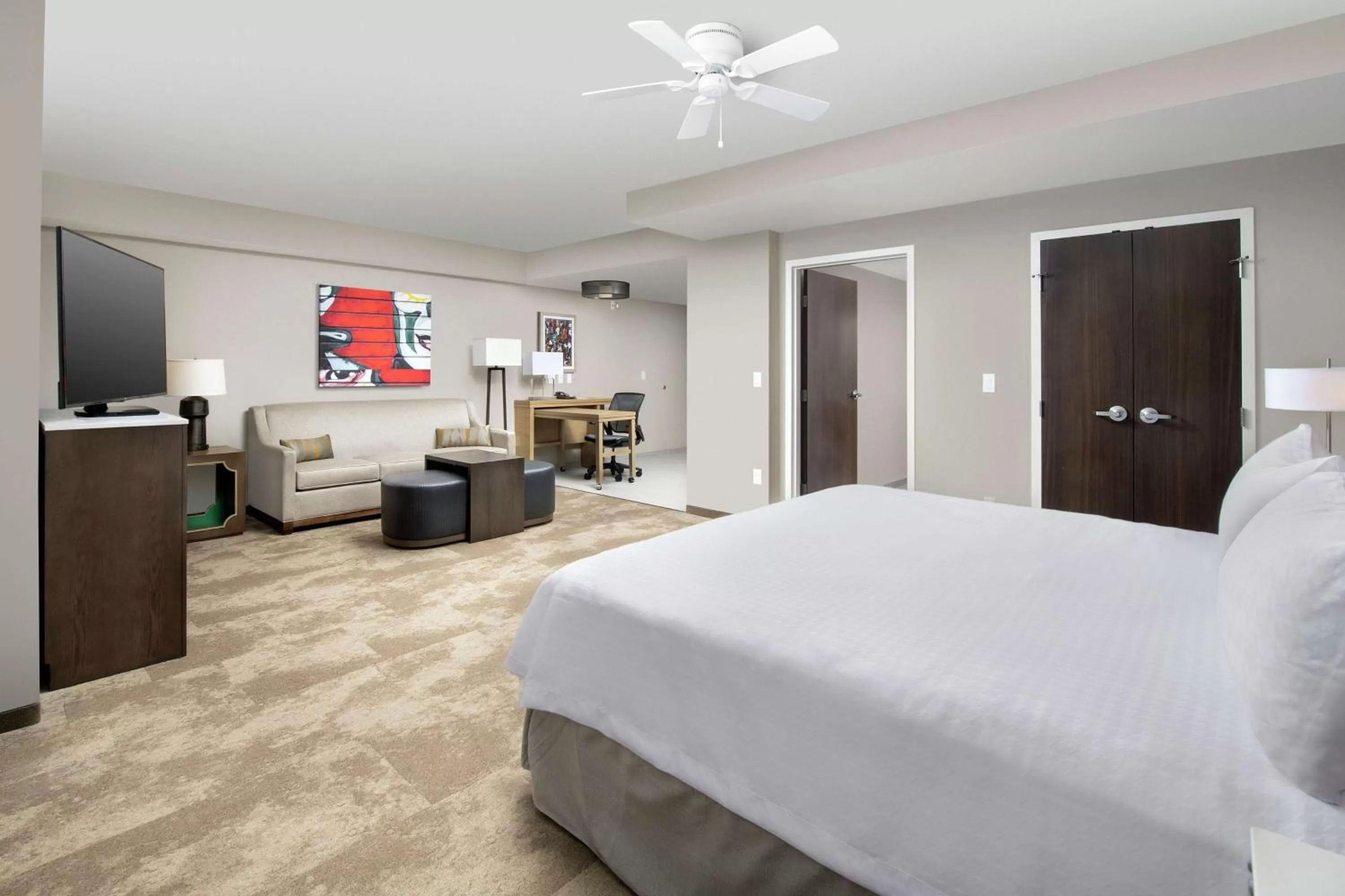 Bedroom, Bed in Homewood Suites by Hilton Austin Downtown