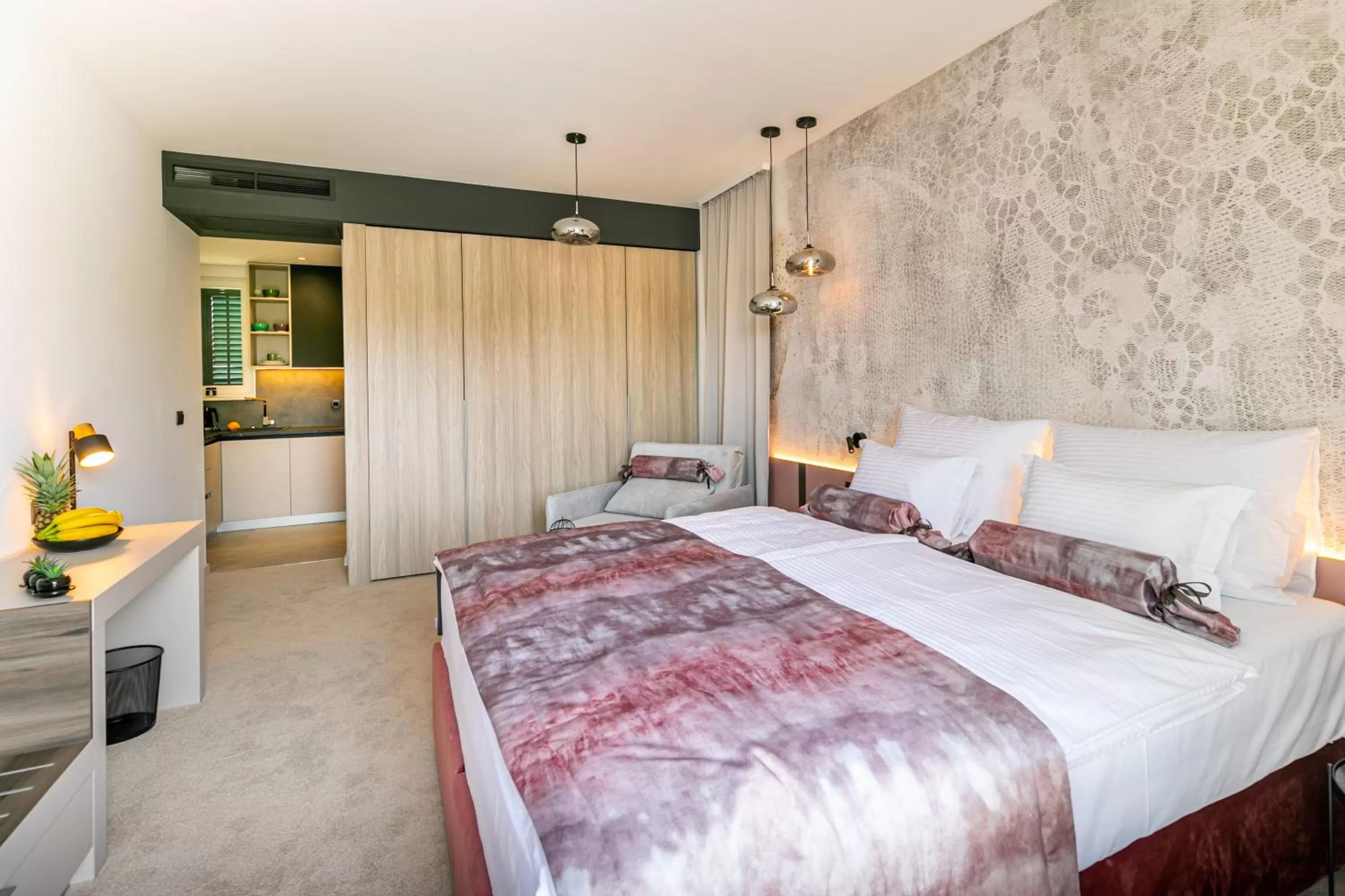 Kitchen or kitchenette, Bed in Luxury rooms il Ponte Trogir II