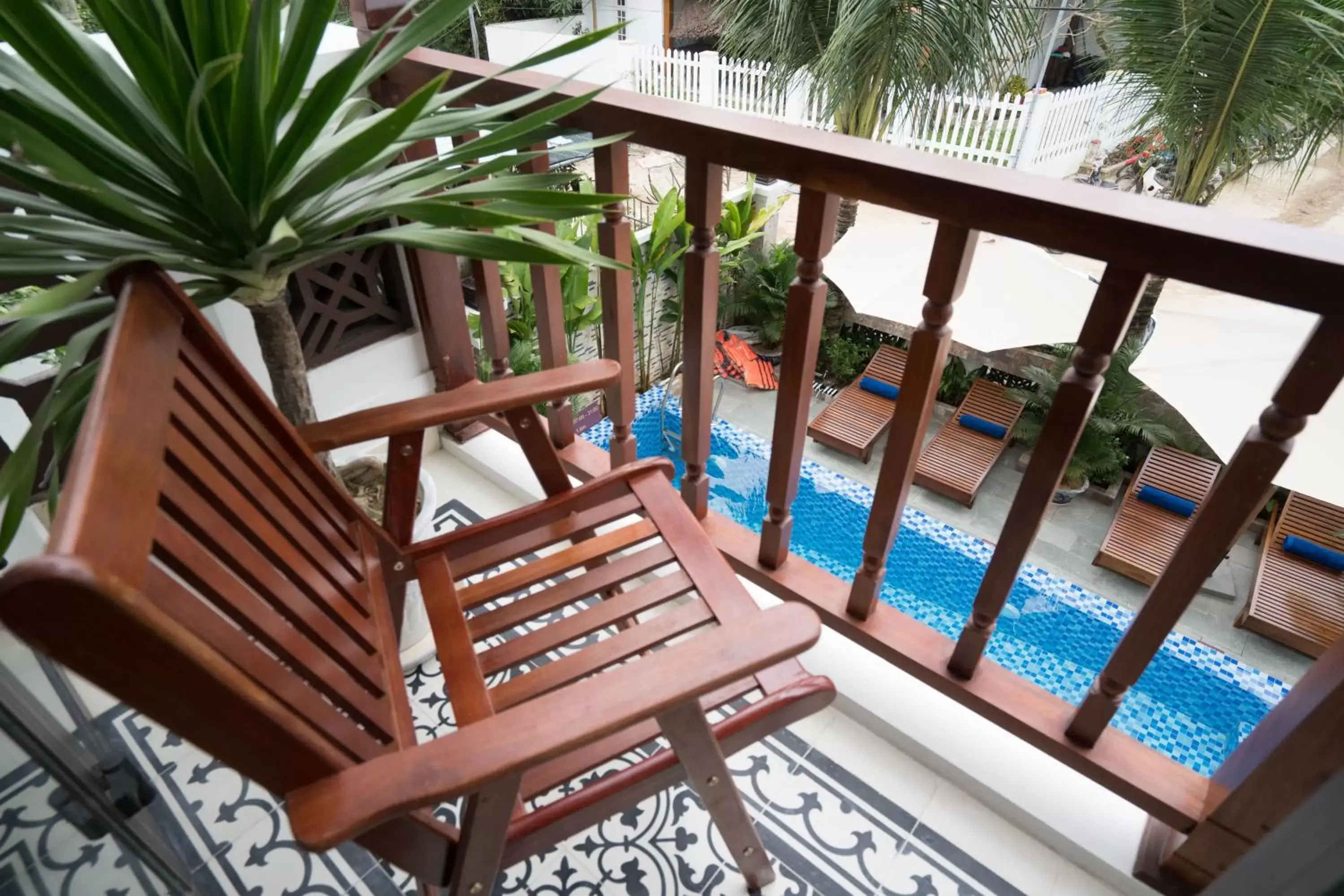 Balcony/Terrace, Pool View in Hoi An Discovery Villa