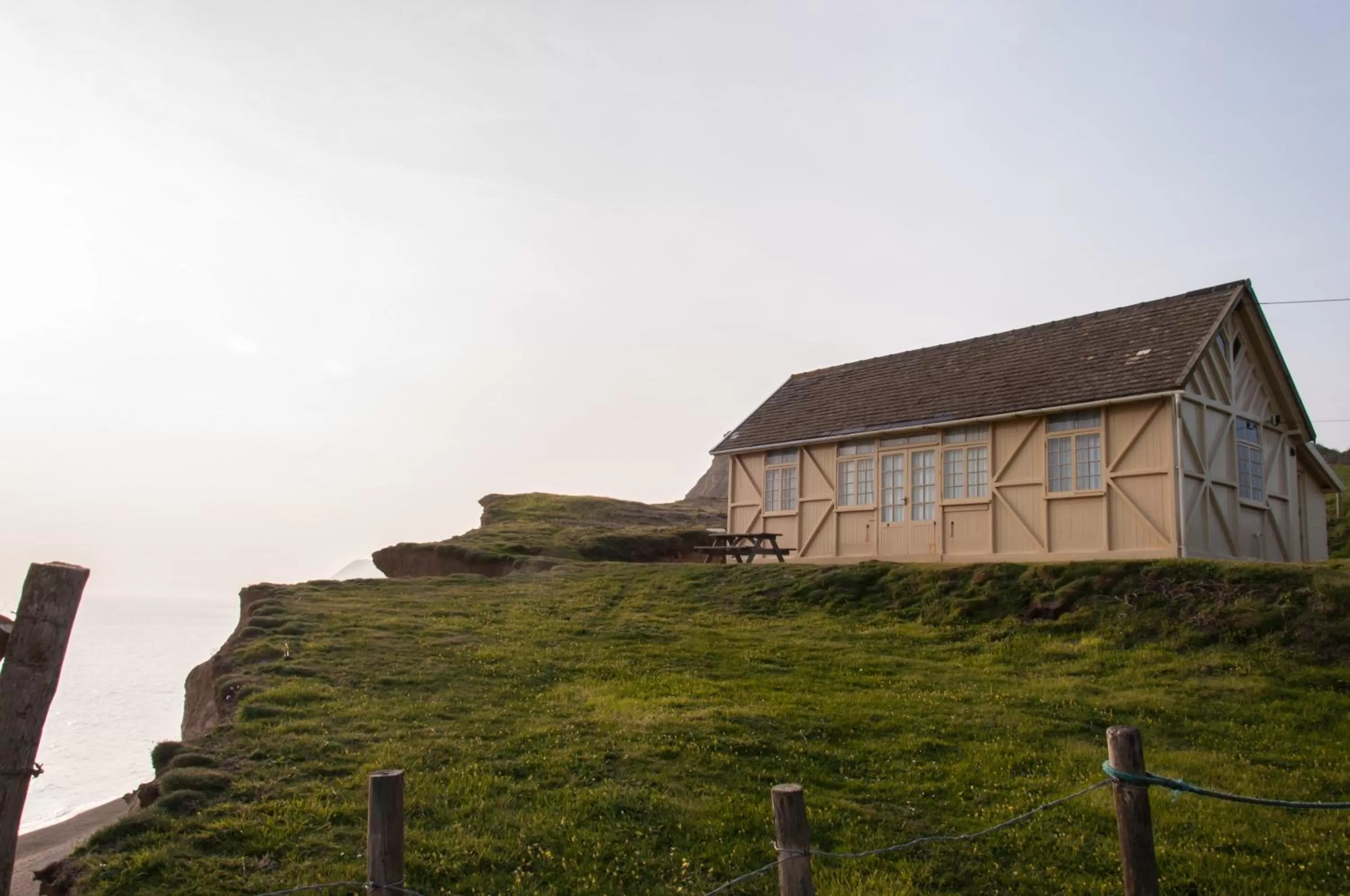 Text overlay in Eype's Mouth Country Hotel