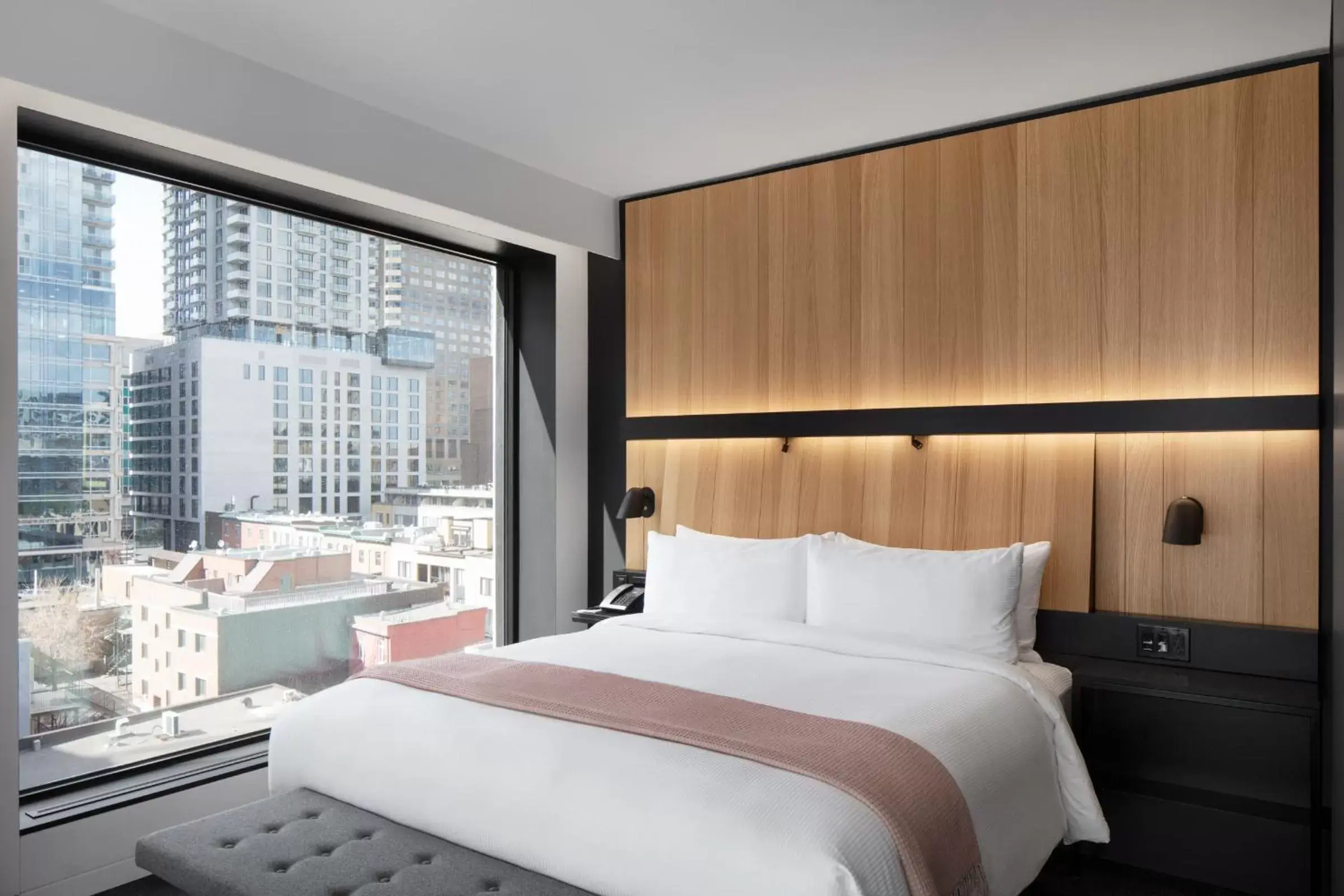 View (from property/room), Bed in Hotel Monville View (from property/room), Bed in Hotel Monville