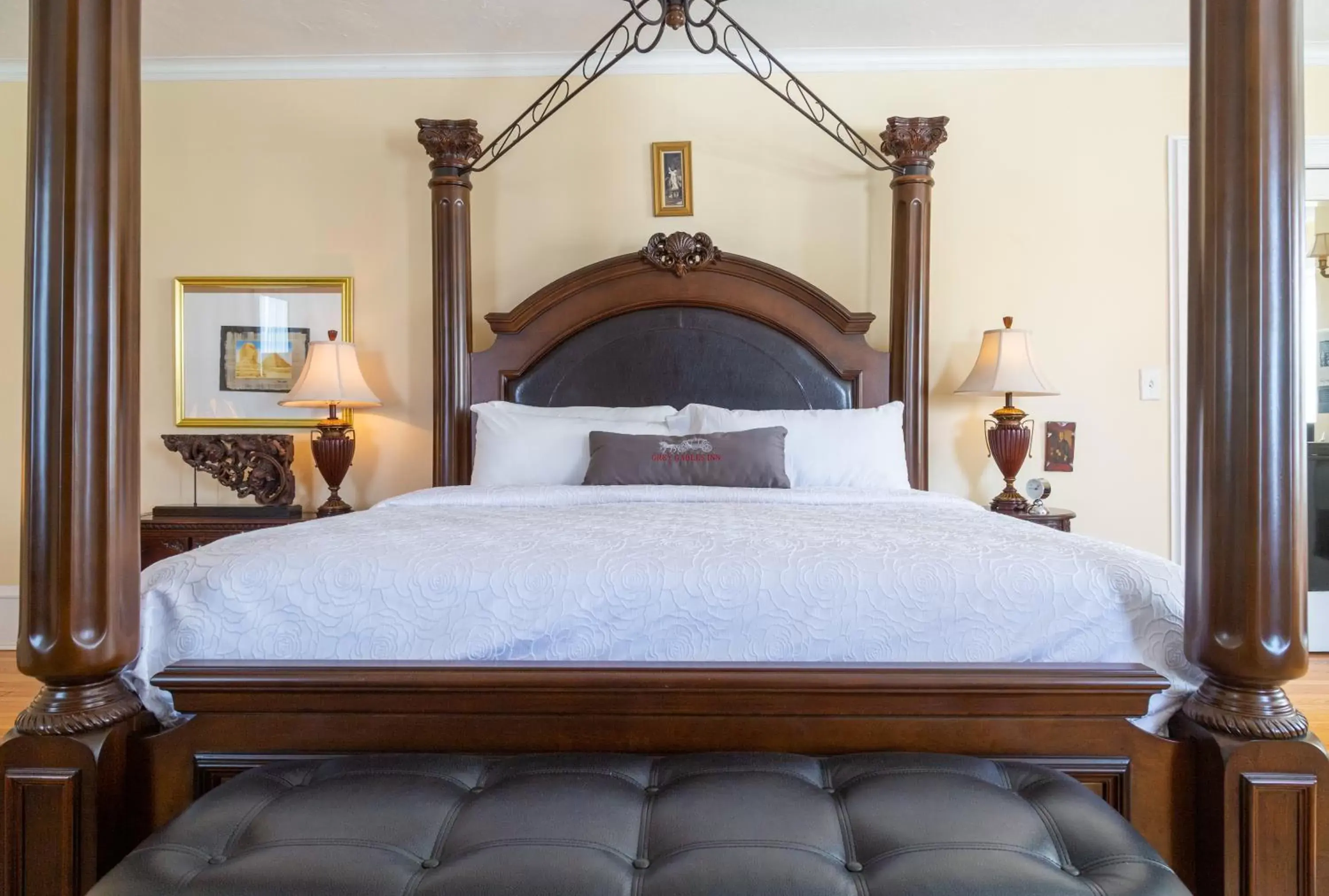 Bed in Grey Gables Inn