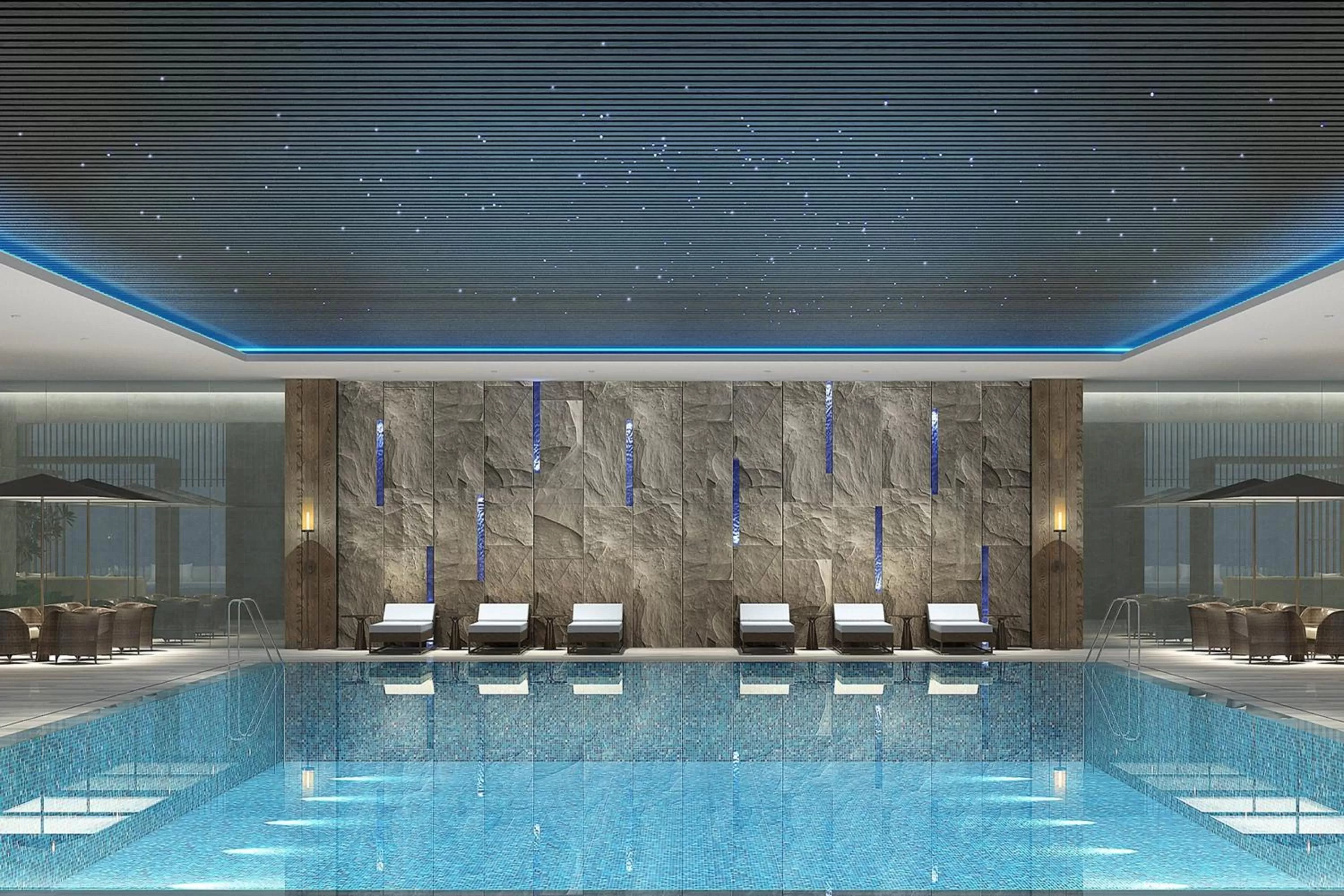 Swimming pool in Beijing Marriott Hotel Changping