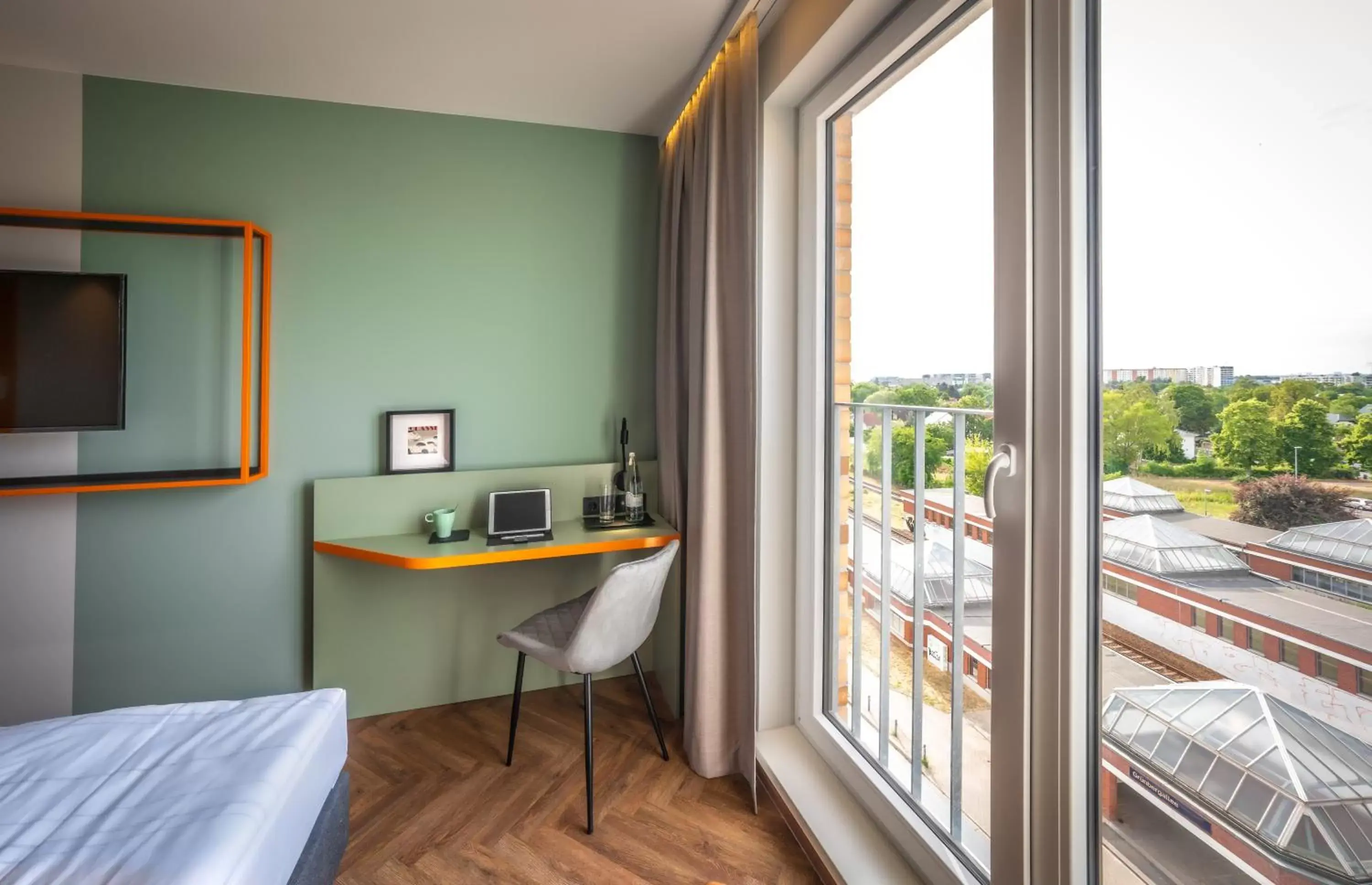 Photo of the whole room, Bed in LOGINN Hotel Berlin Airport Photo of the whole room, Bed in LOGINN Hotel Berlin Airport