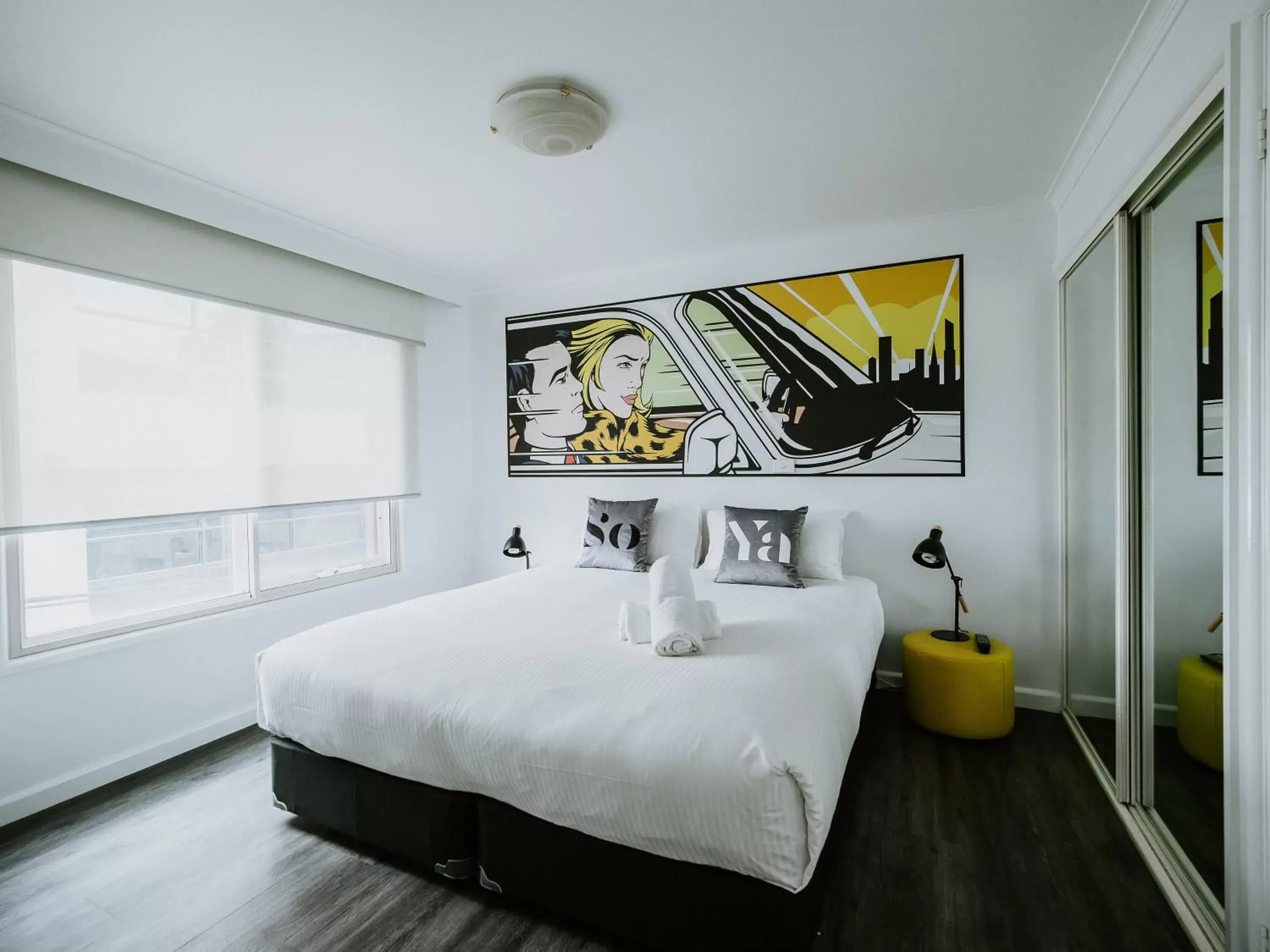 Bed in SoYa Apartment Hotel Bed in SoYa Apartment Hotel