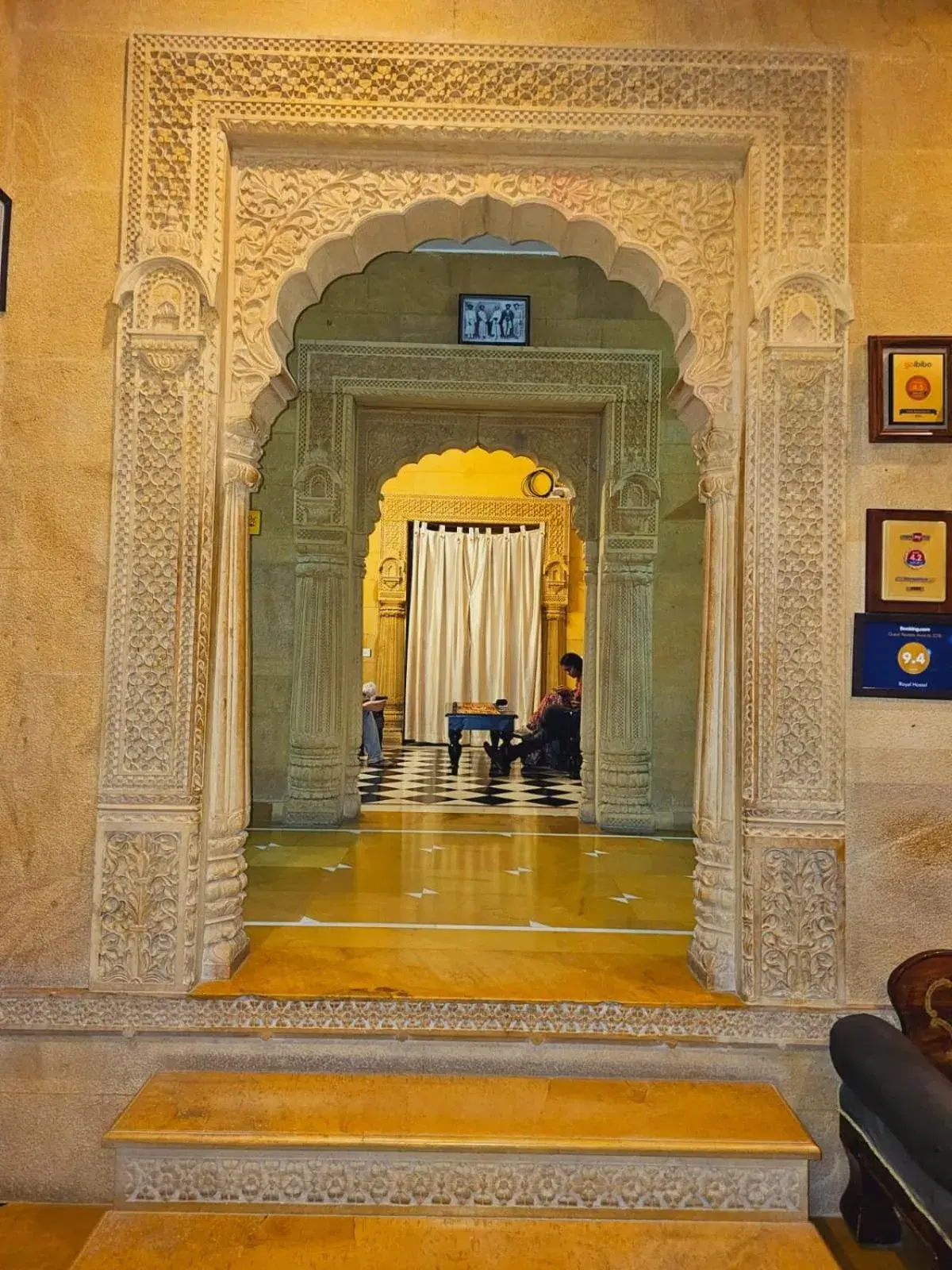 Seating area in Hotel Royal Haveli