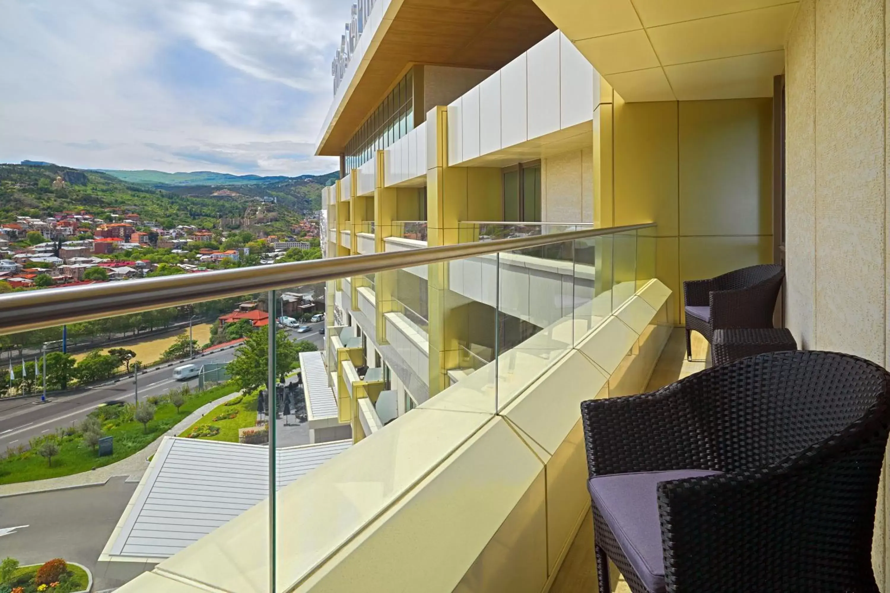 Bedroom, Balcony/Terrace in Sheraton Grand Tbilisi Metechi Palace