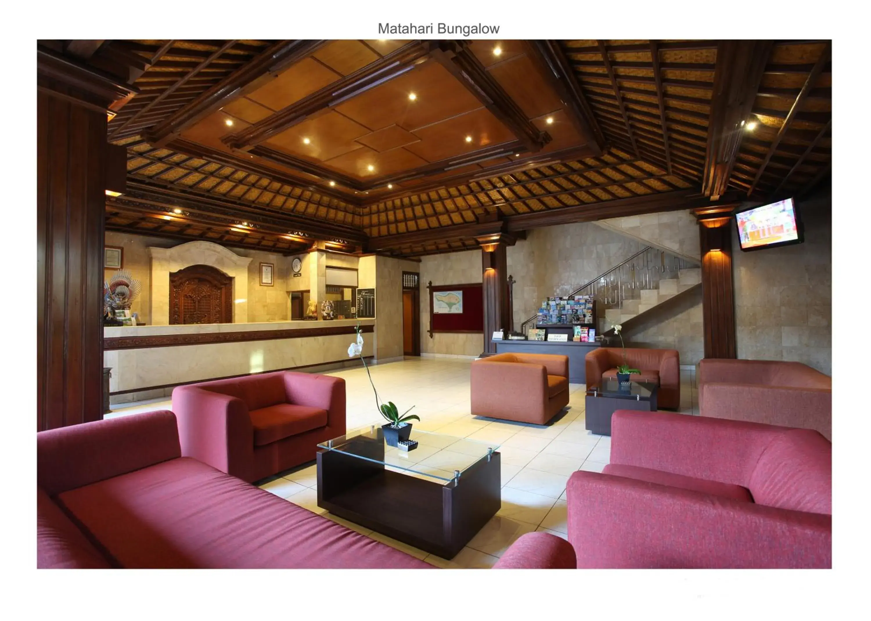 Lobby or reception, Seating Area in Matahari Bungalow Hotel