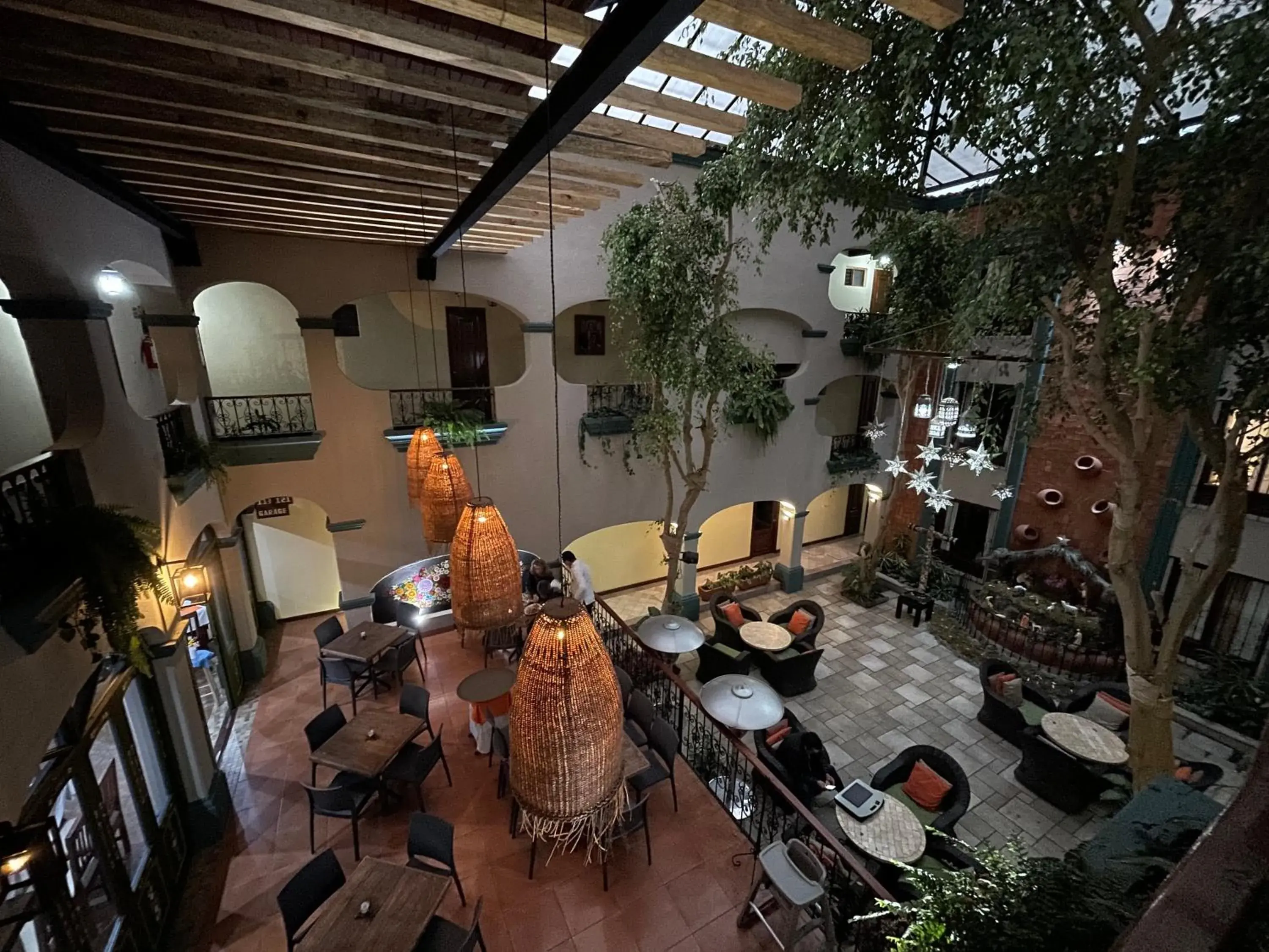 Patio in Hotel Mansion Del Valle