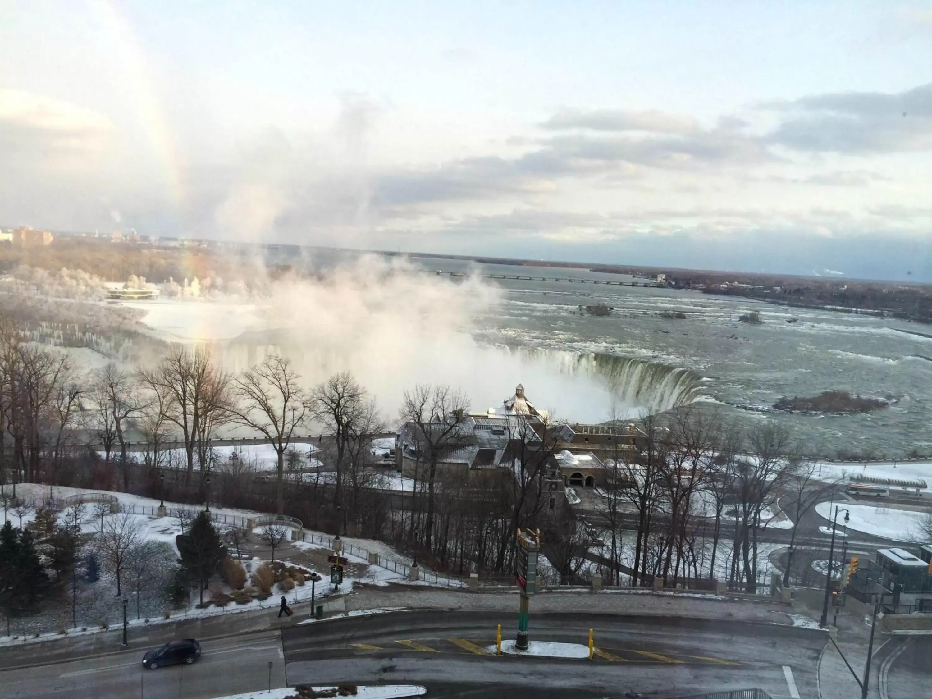 View (from property/room), Winter in The Oakes Hotel Overlooking the Falls