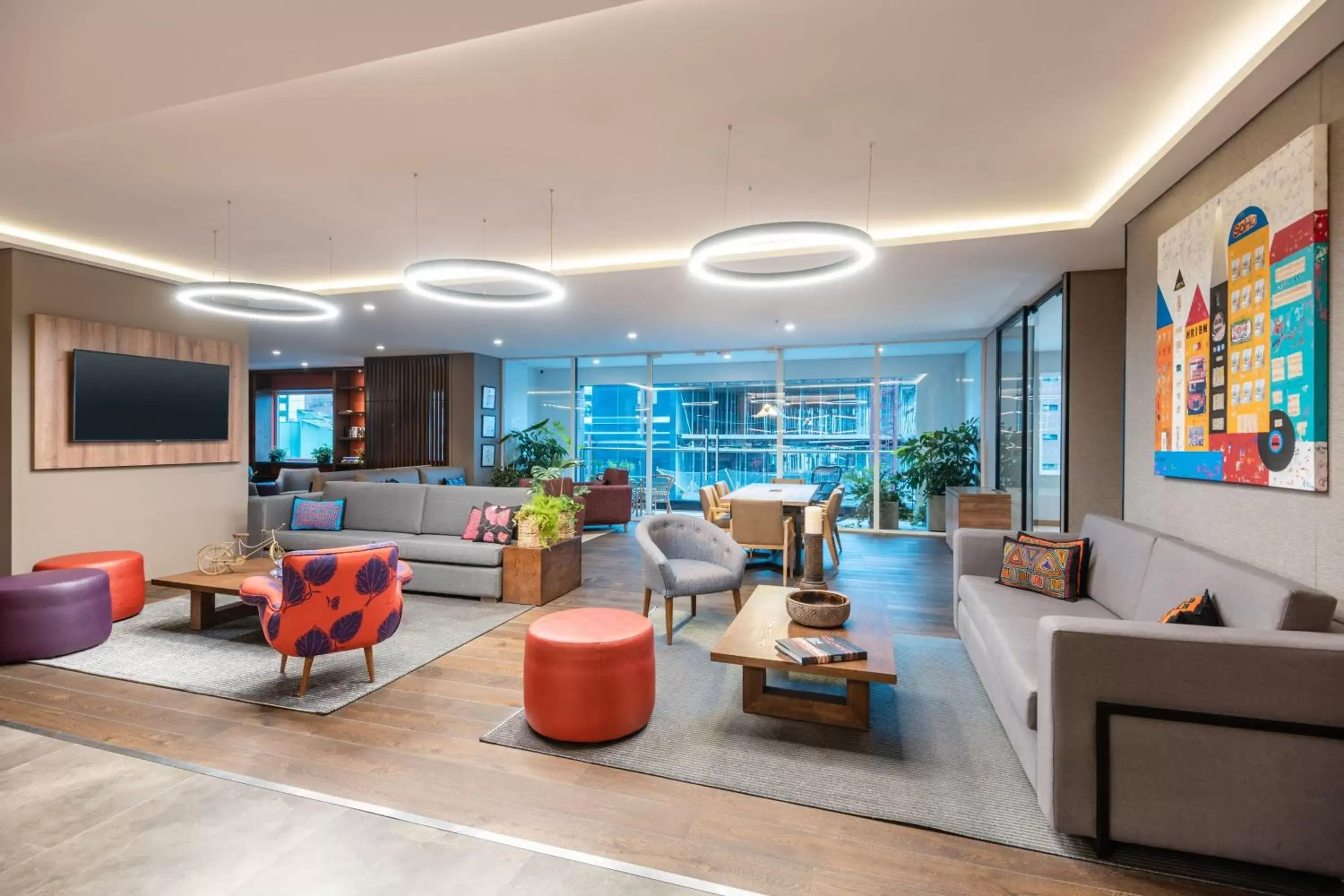 Lobby or reception, Lounge/Bar in Residence Inn by Marriott Bogota