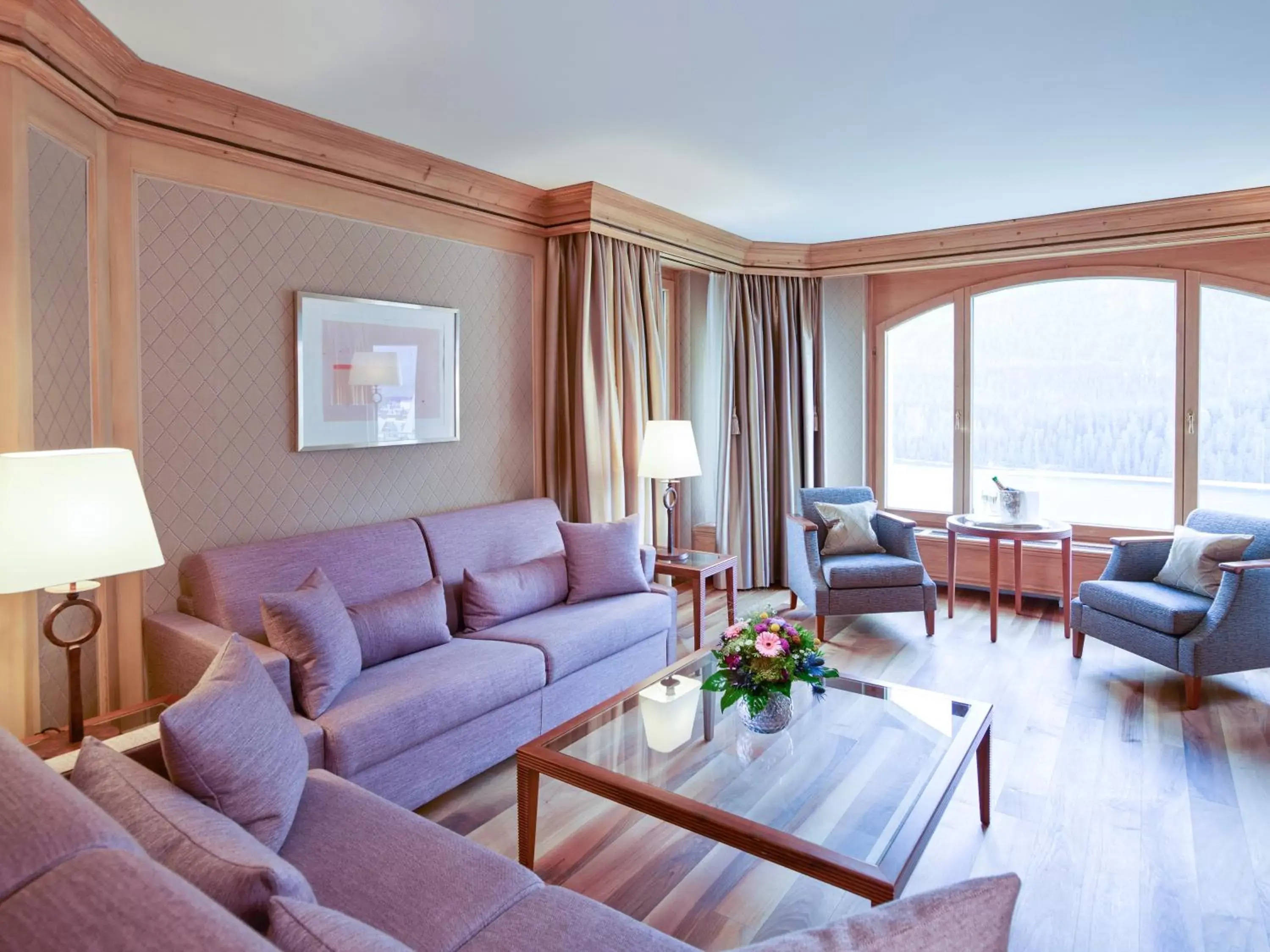 Living room, Seating Area in Kulm Hotel St. Moritz