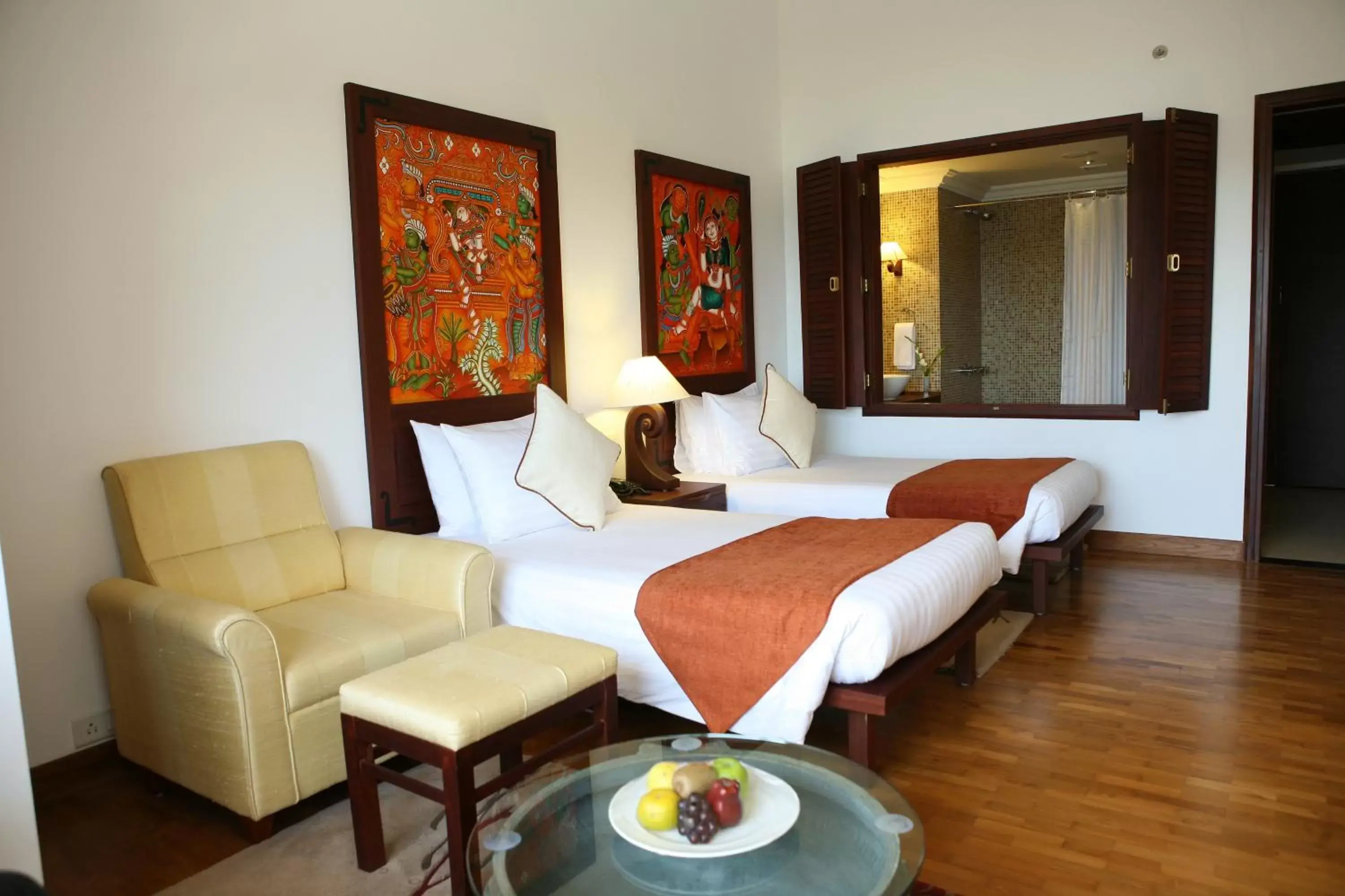 Bed in The Leela Ashtamudi, A Raviz Hotel