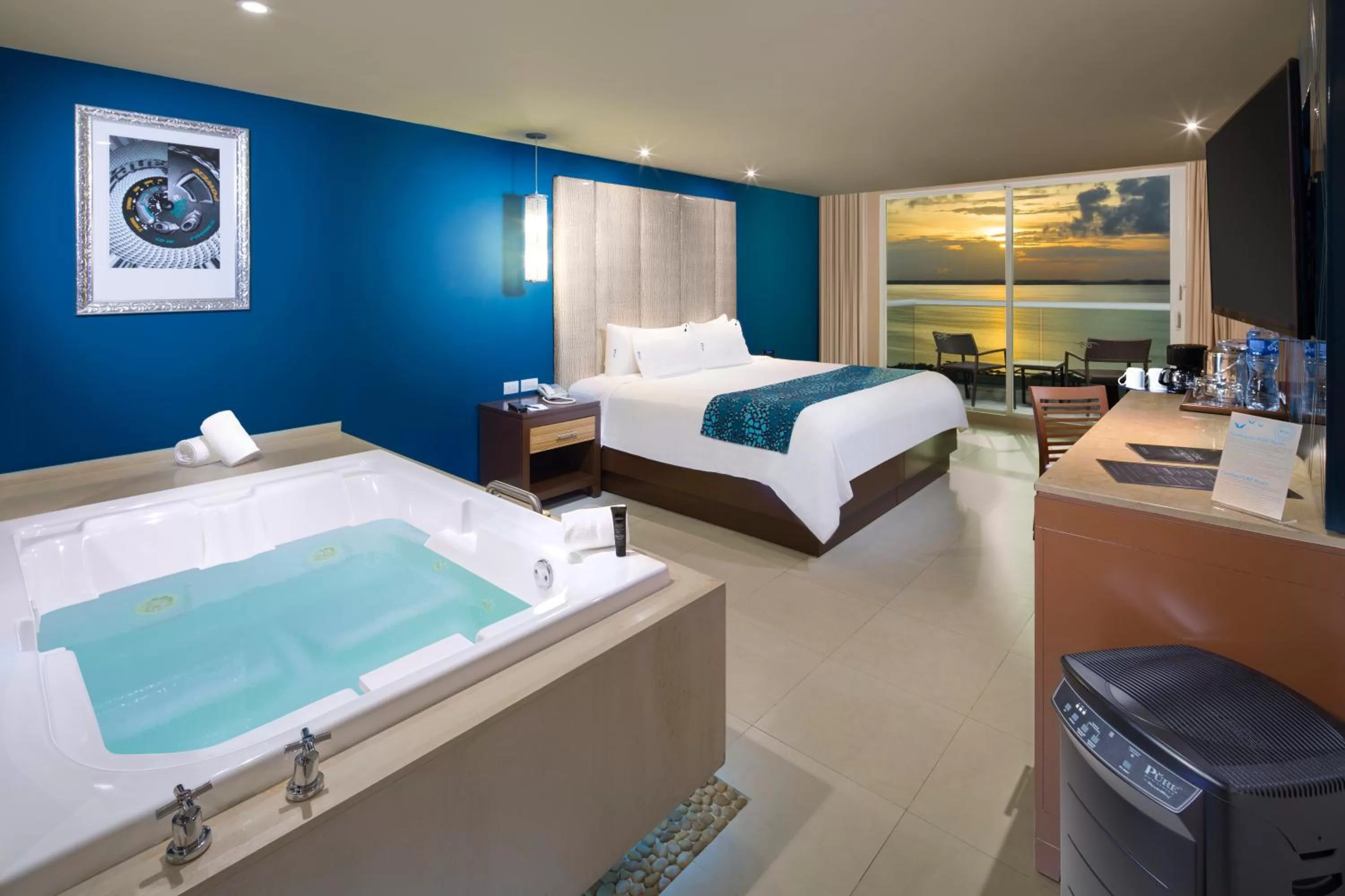 Photo of the whole room, Bed in Hard Rock Hotel Cancun - All Inclusive