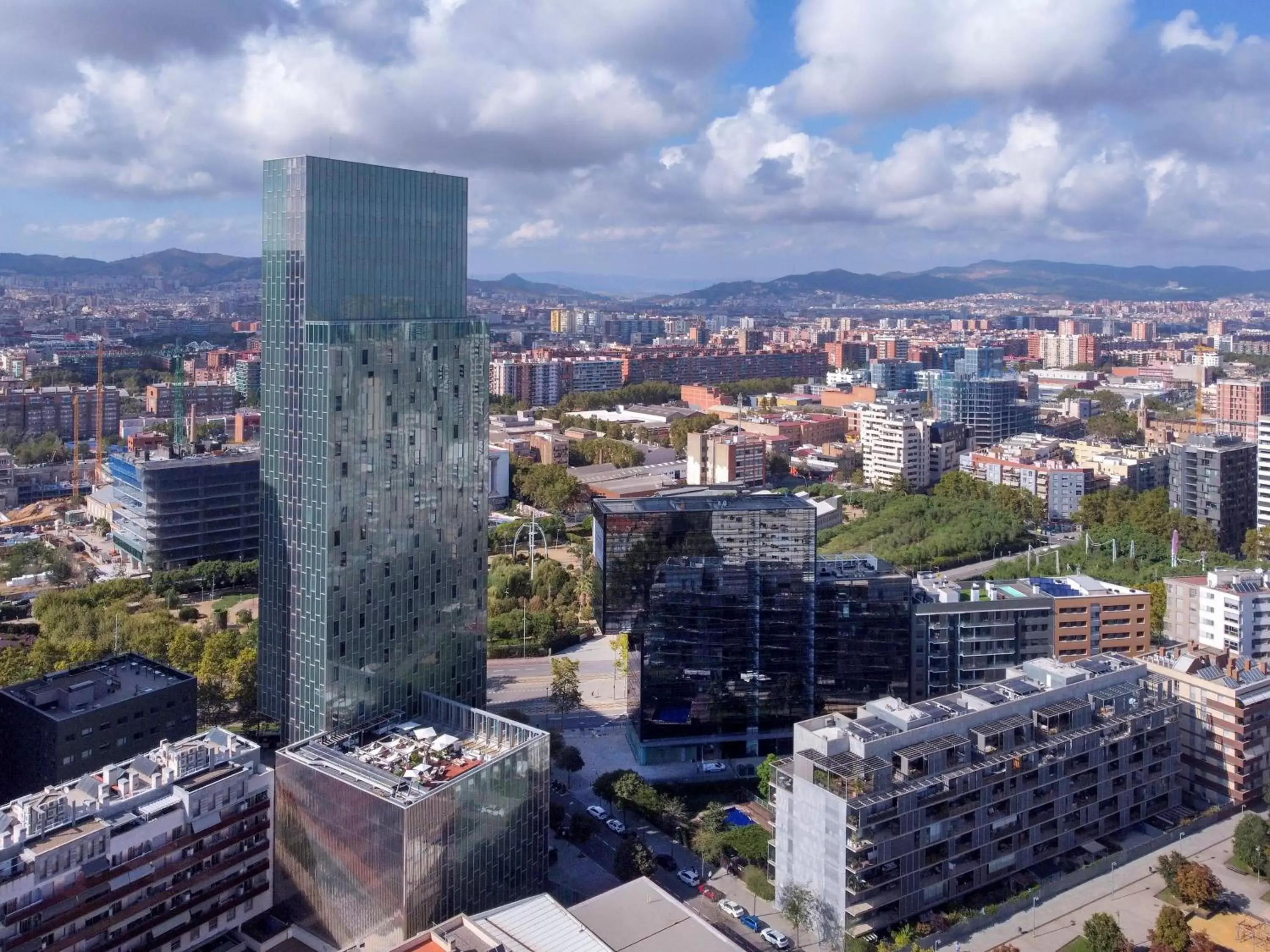 Property building, Bird's-eye View in Melia Barcelona Sky 4* Sup