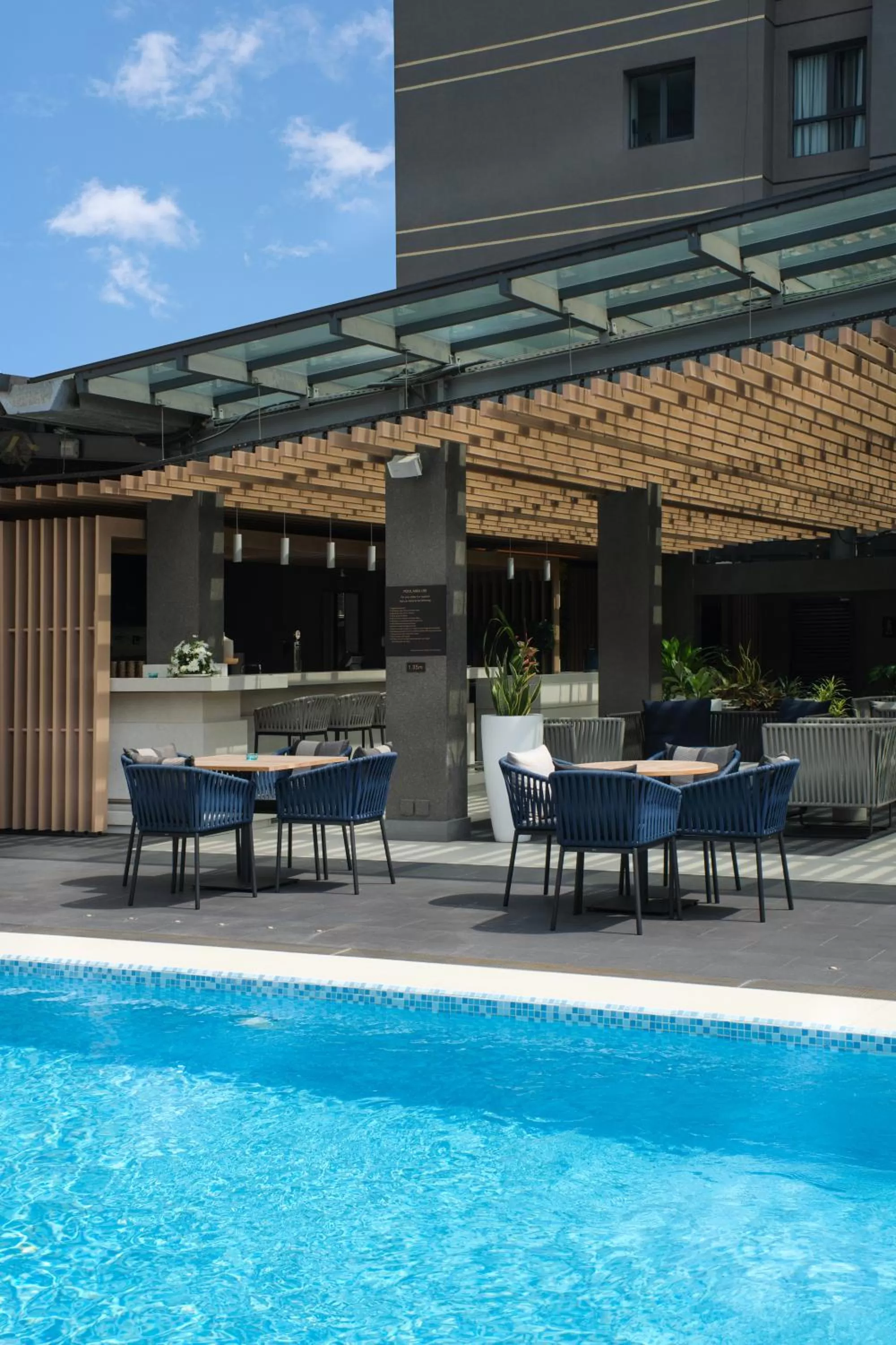 Pool view in K Hotel Douala