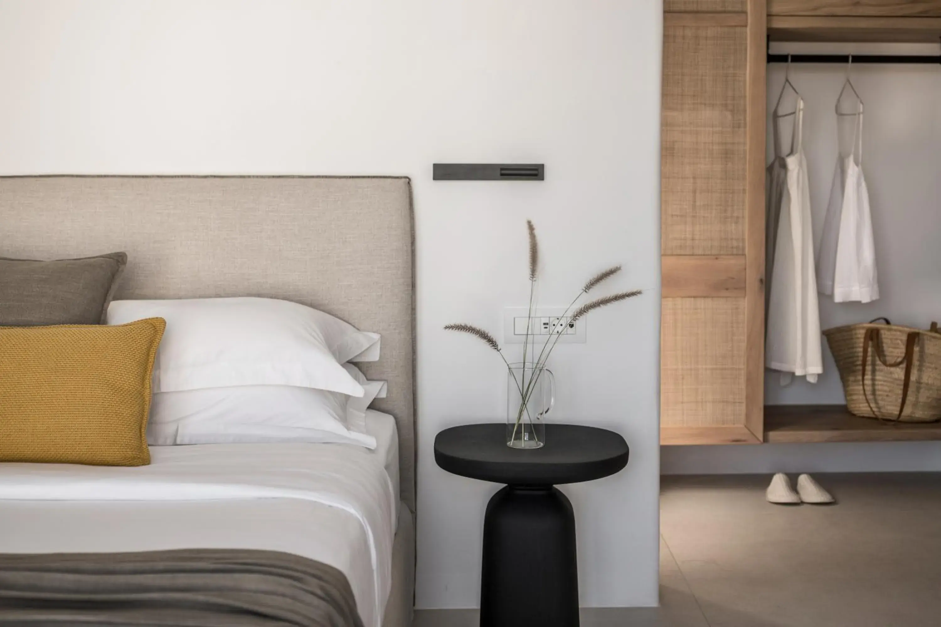 Bedroom, Bed in A Hotel Mykonos