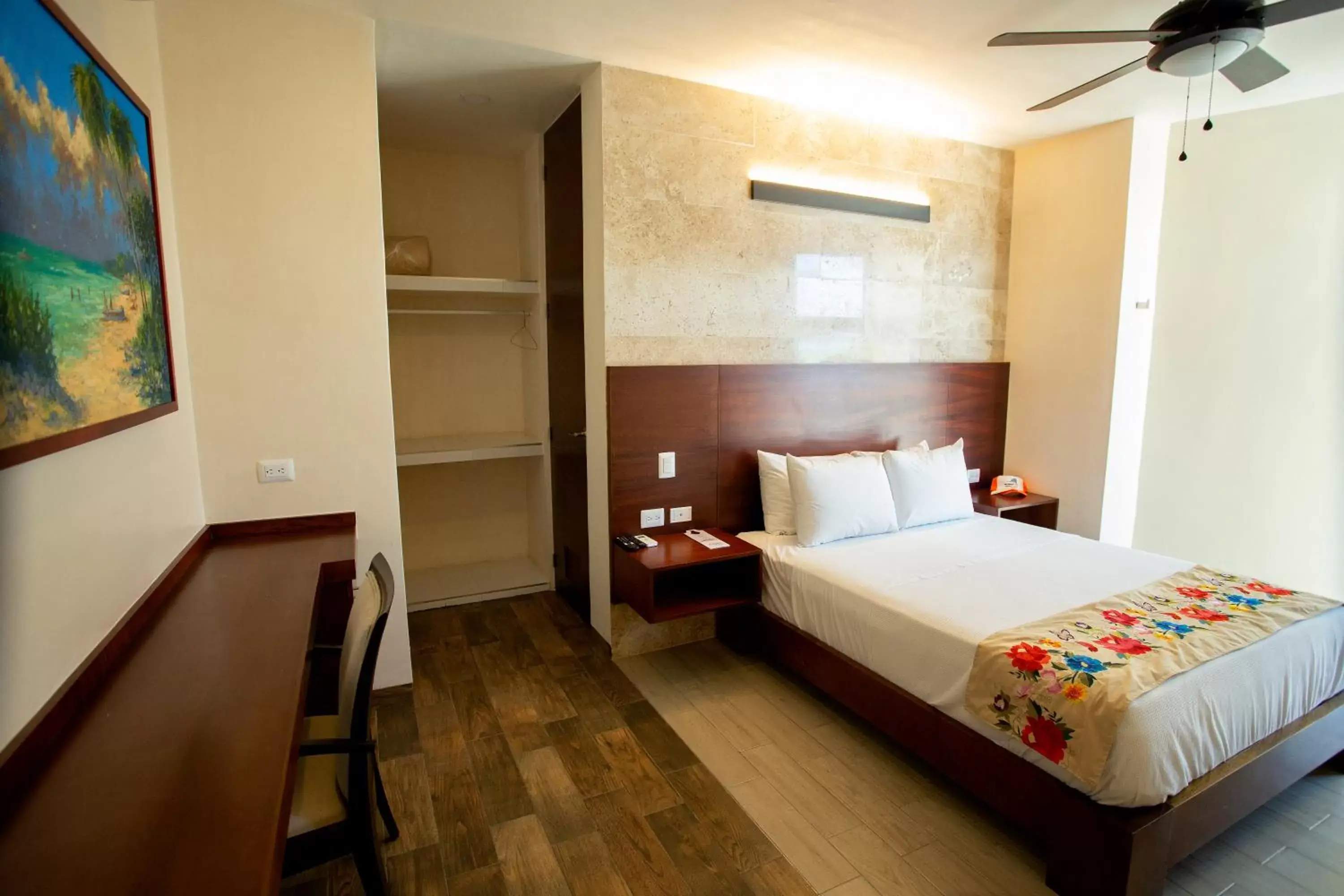 Bed in La Casona de Sisal Hotel
