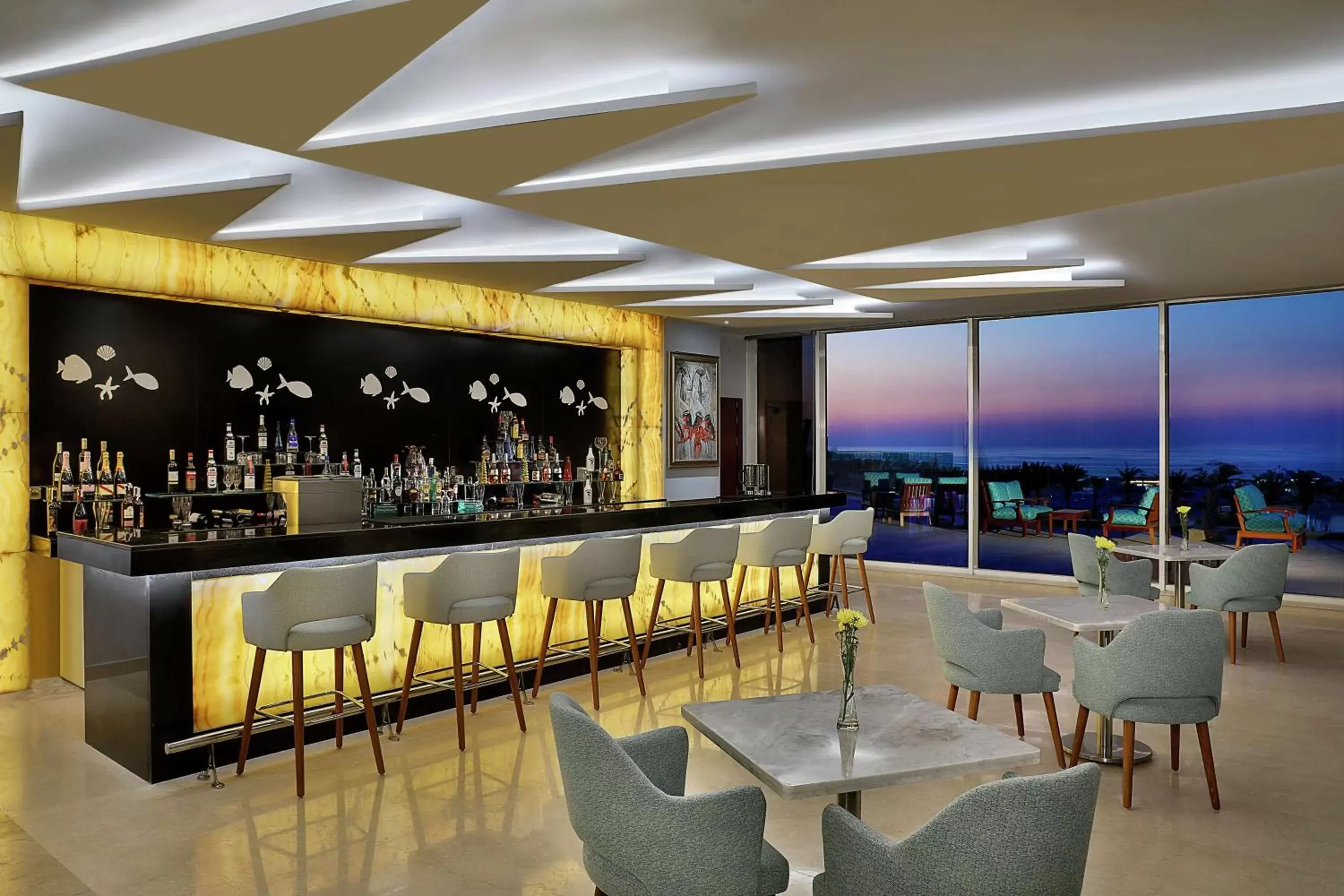 Lounge or bar, Lounge/Bar in Hilton Hurghada Plaza Hotel