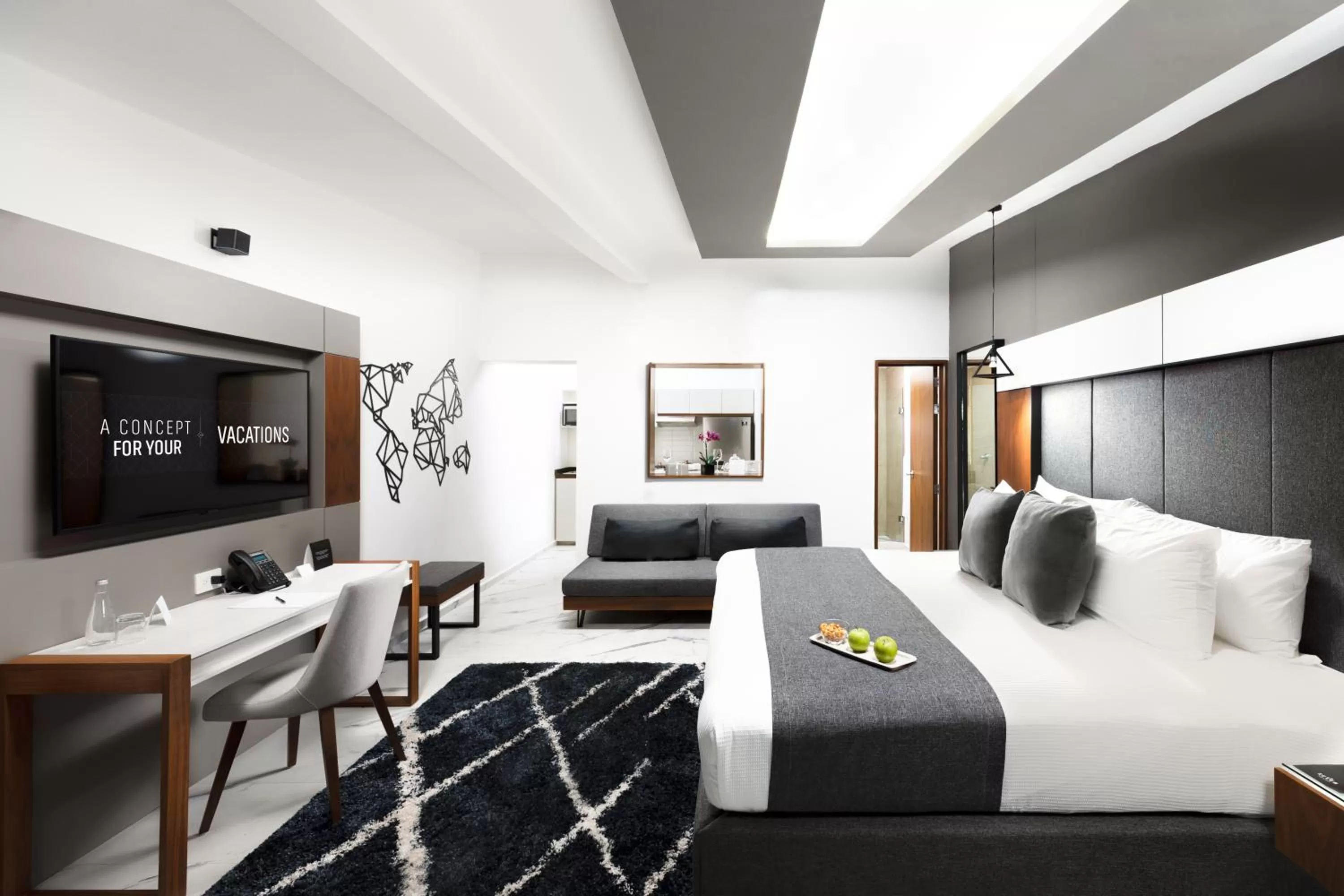 Kitchen or kitchenette in Seven Boutique Apartments Cancún