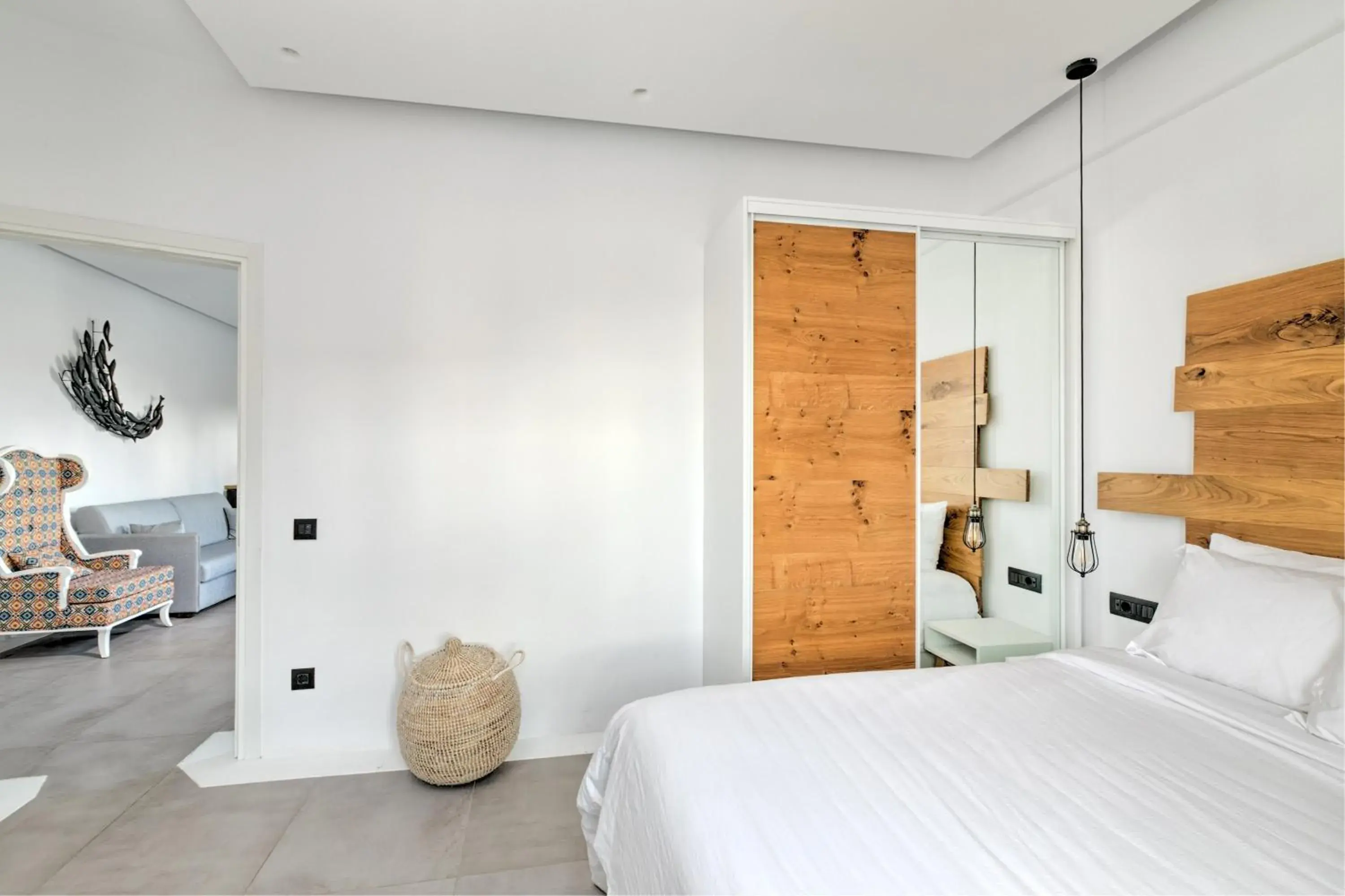 Bed in Portes Suites & Villas Mykonos