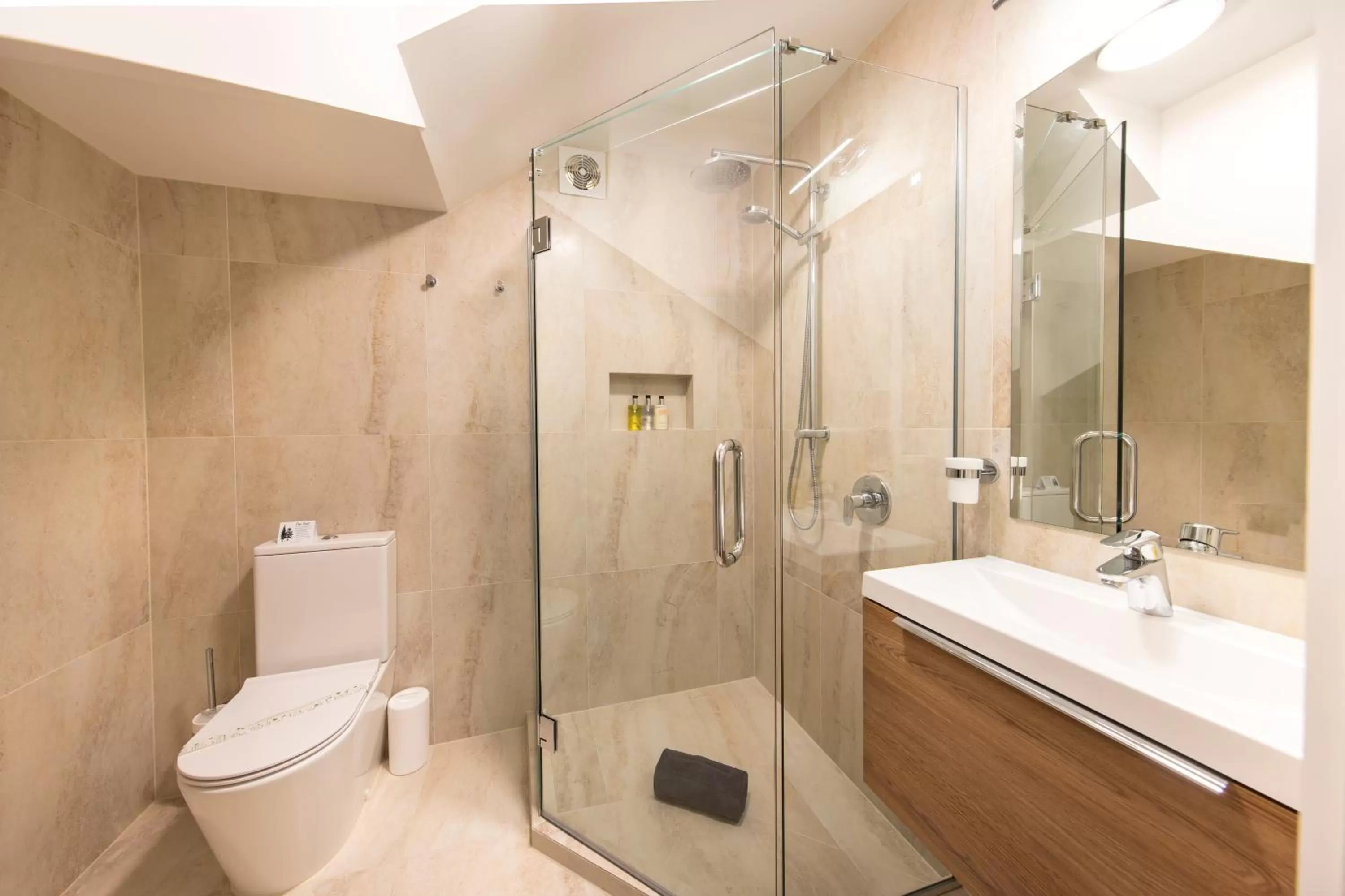 Shower in Lomond Lodge Motel & Apartments