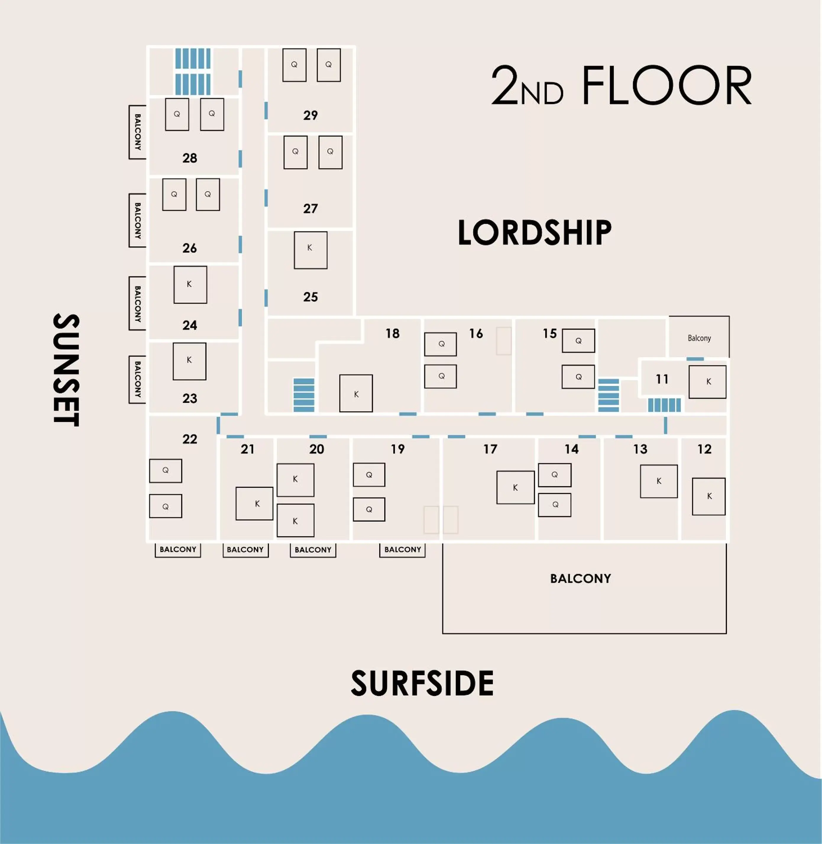 Floor Plan in The Surfside Hotel