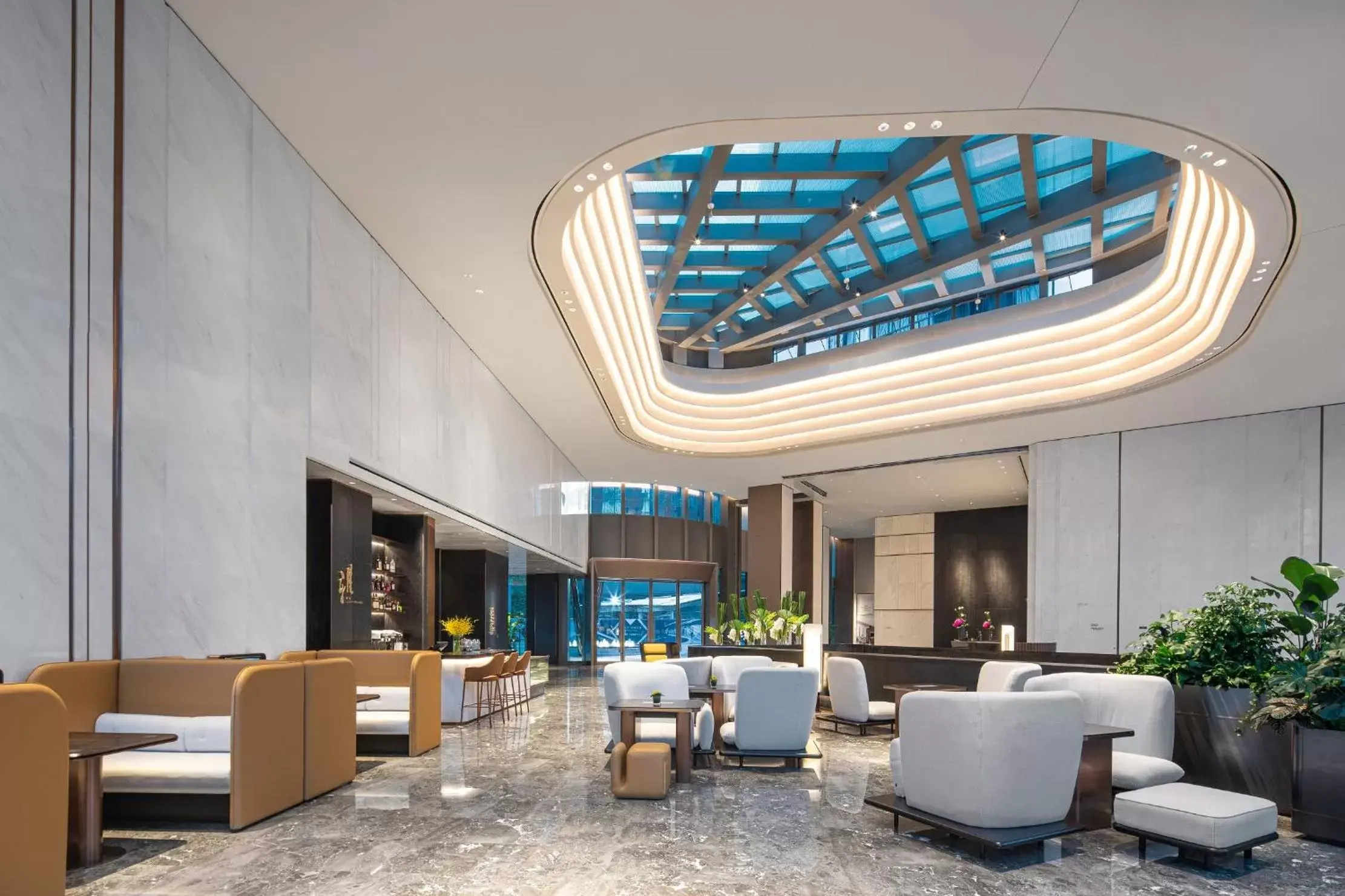 Lobby or reception in Crowne Plaza Shanghai Hongqiao, an IHG Hotel