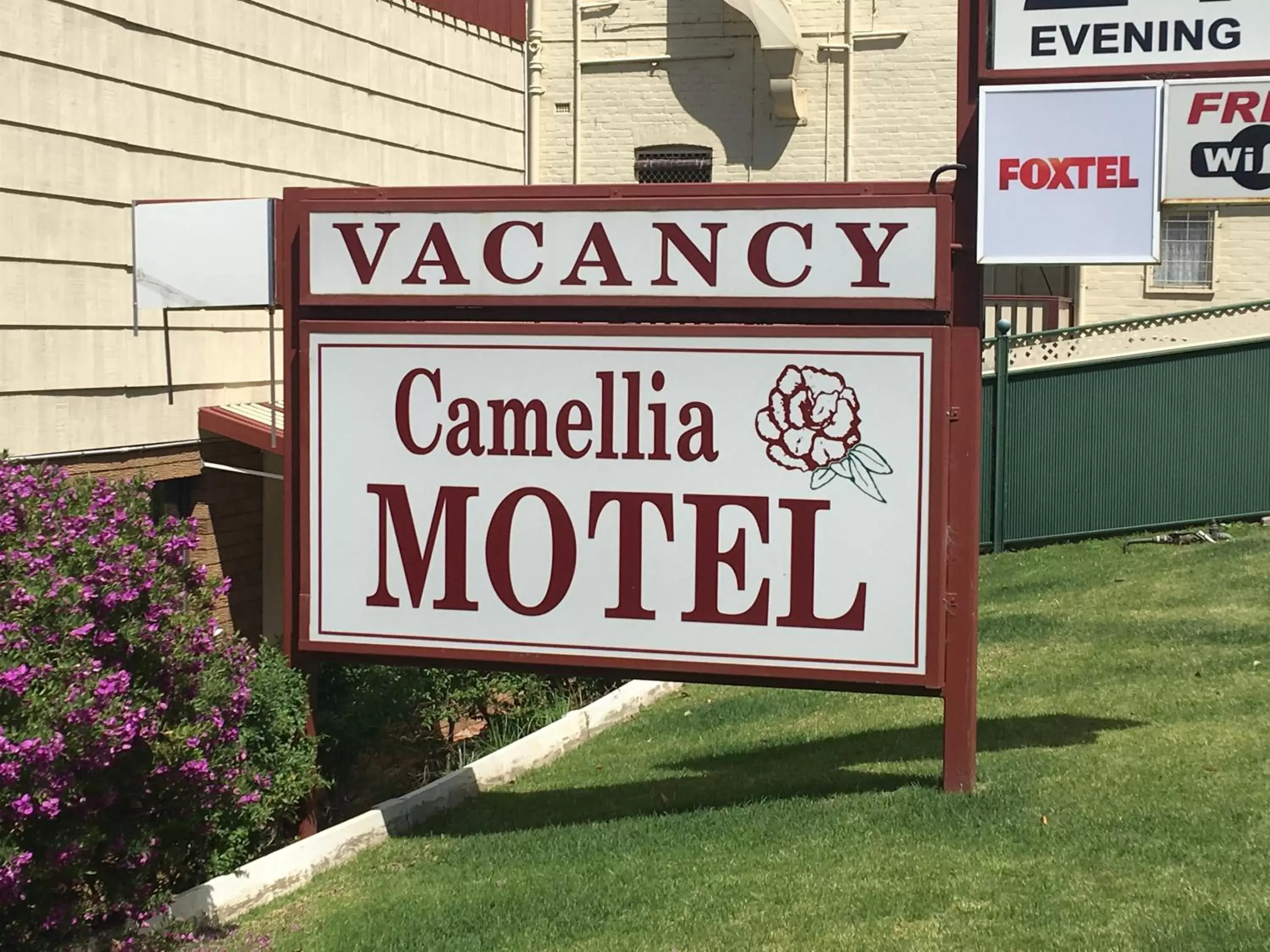 Property logo or sign in Camellia Motel