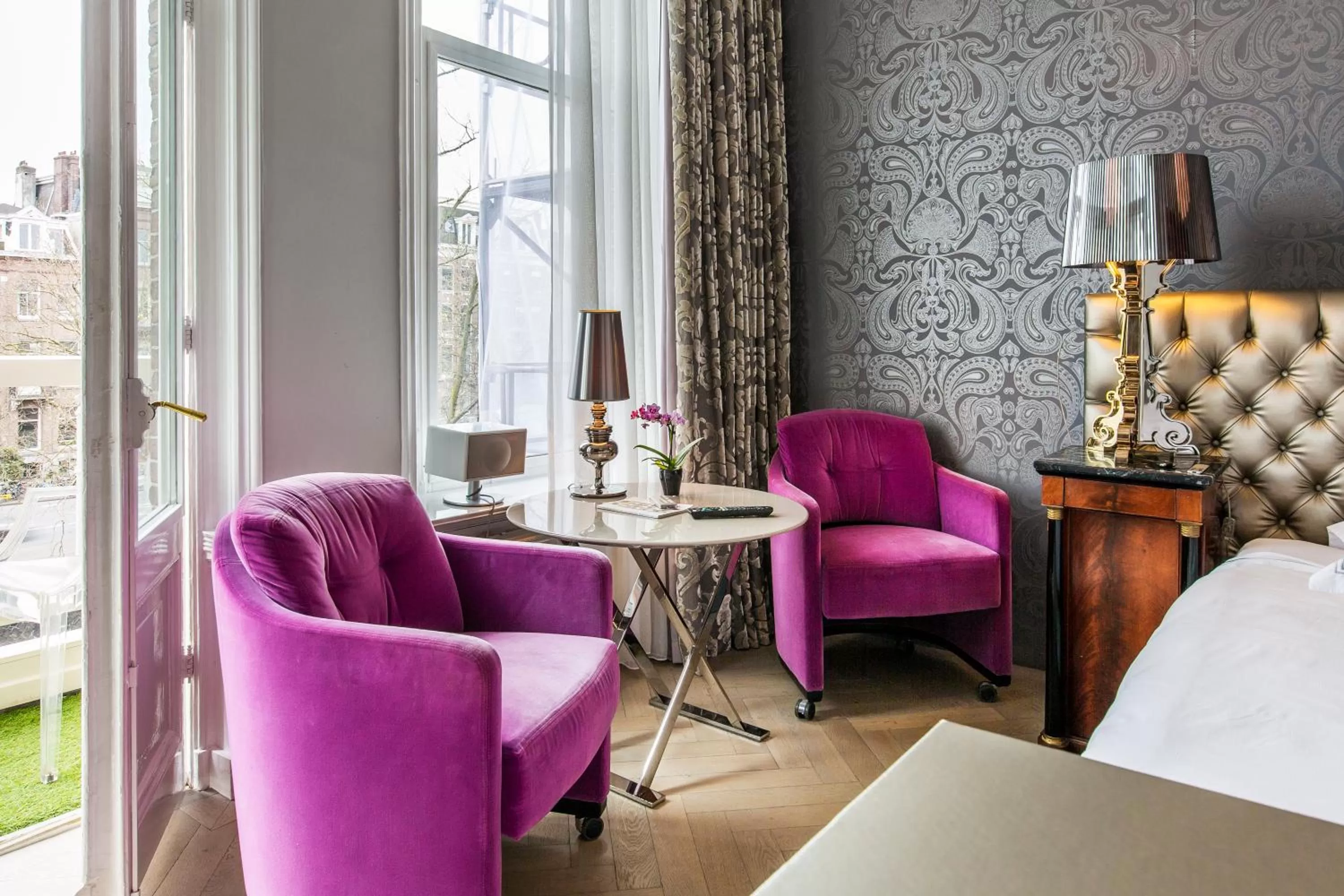 Seating area in Amstel Corner Hotel