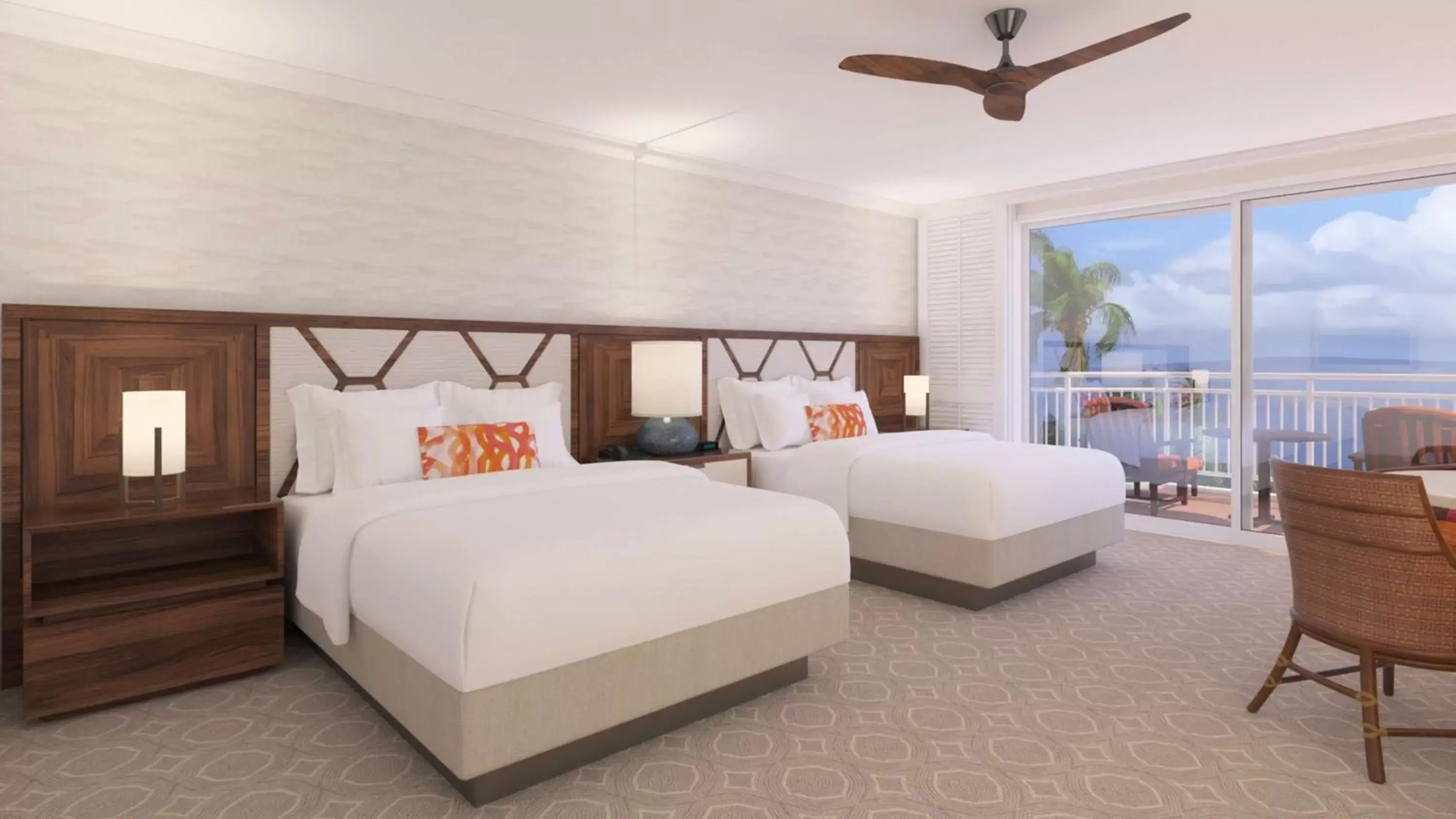 Bed in Grand Wailea Resort Hotel & Spa, A Waldorf Astoria Resort