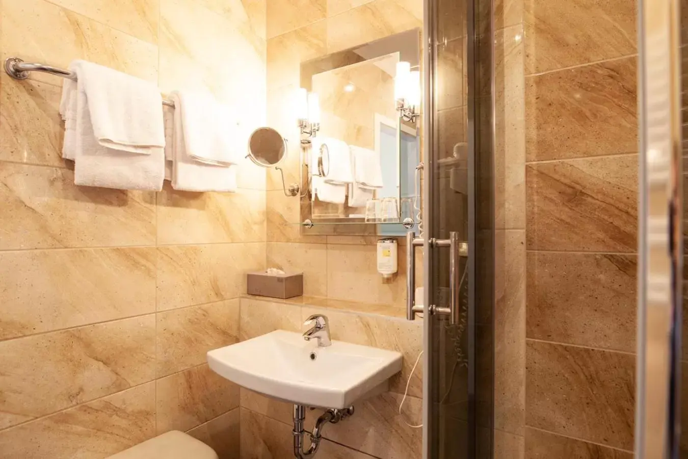 Shower, Bathroom in Hotel Silesia