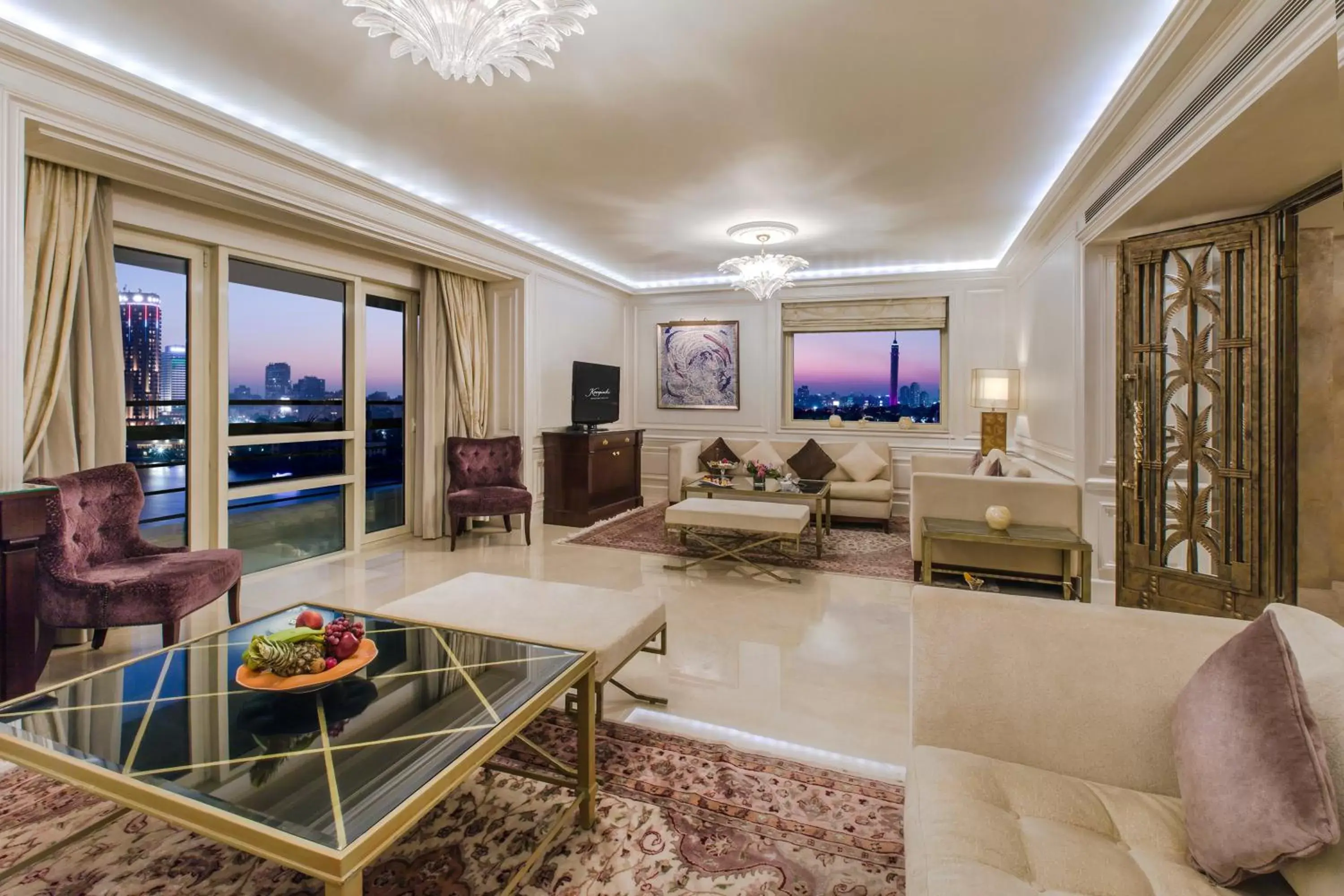 Living room, Seating Area in Kempinski Nile Hotel, Cairo