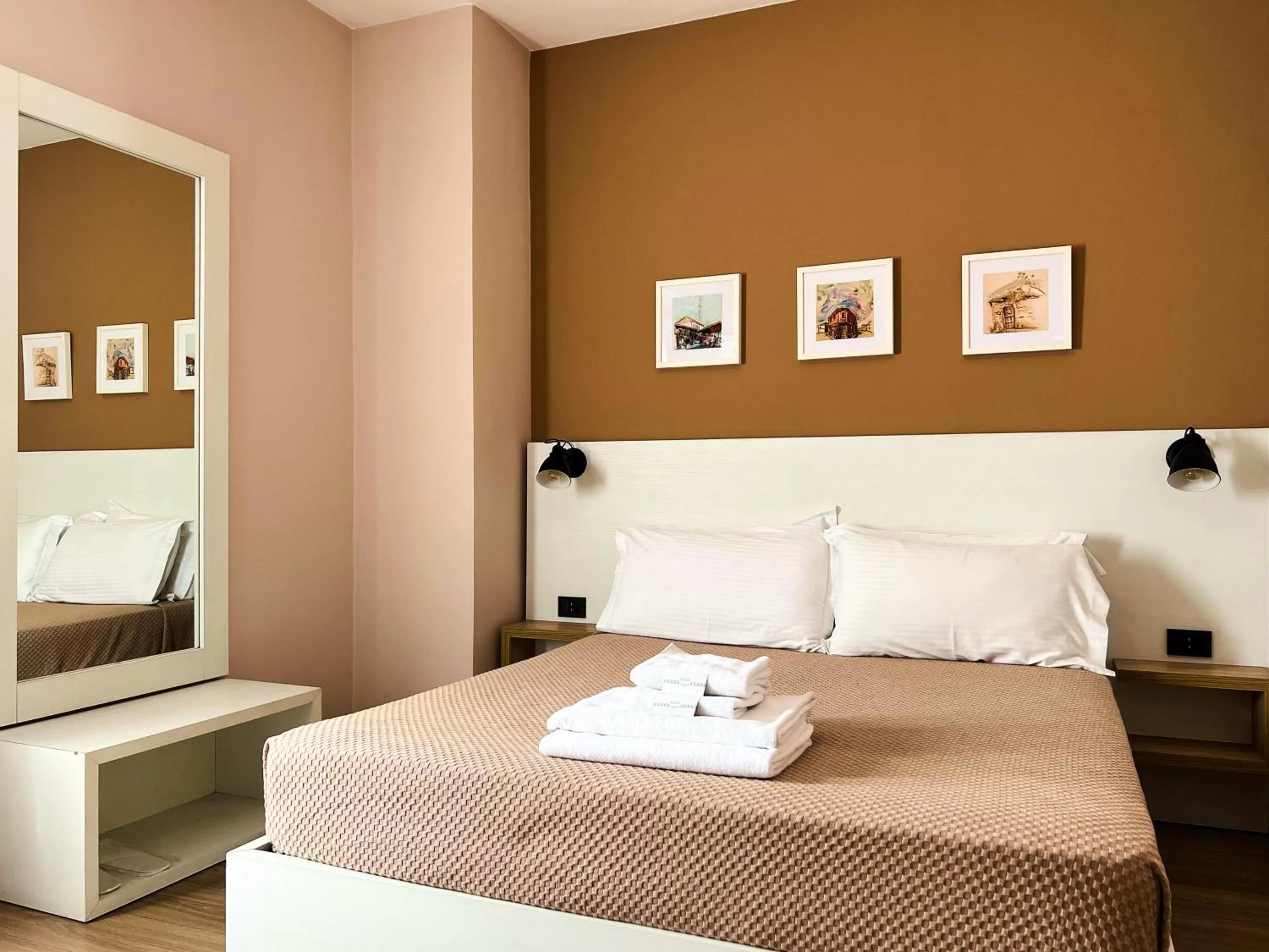 Bed in Oda Hotel Tirana