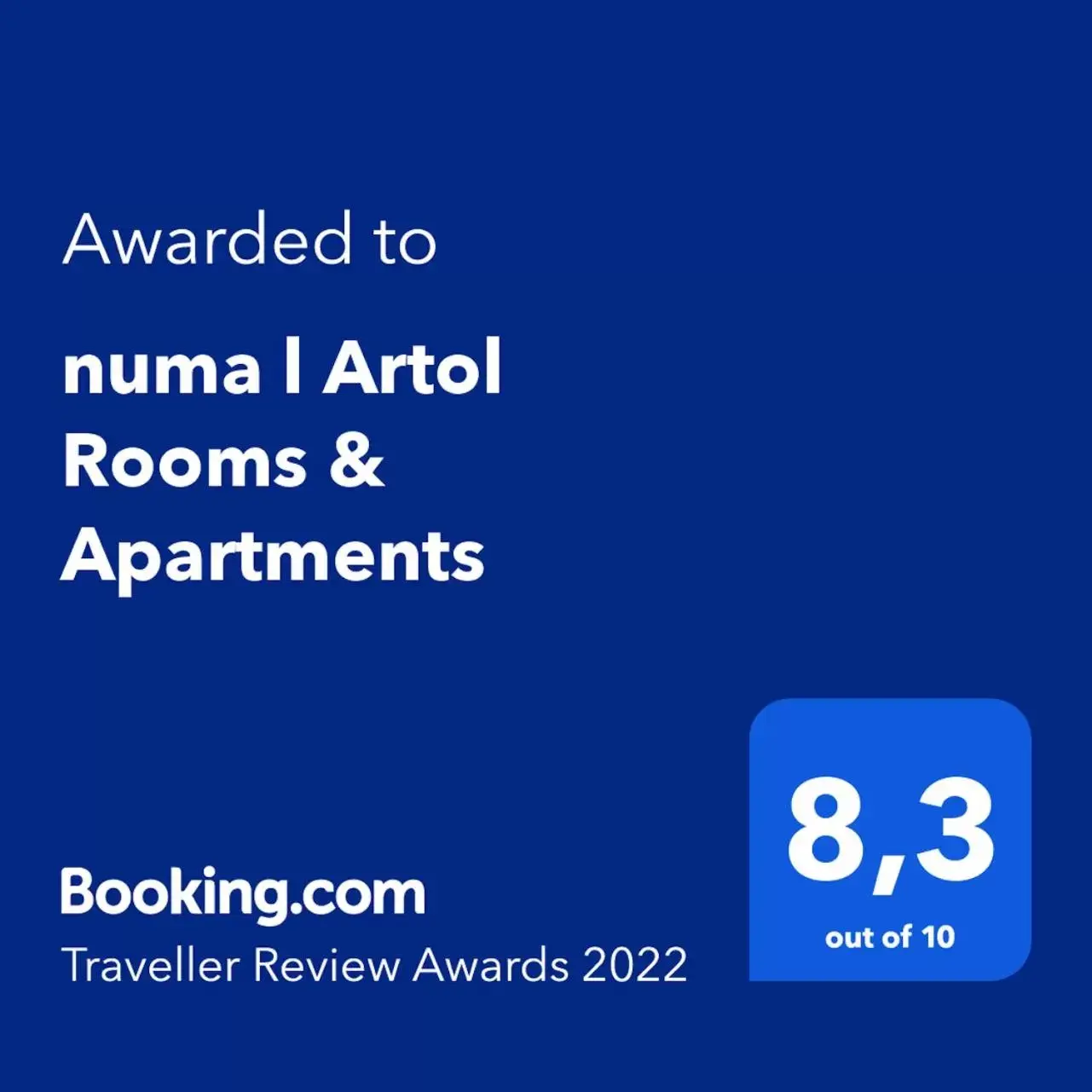 Certificate/Award, Logo/Certificate/Sign/Award in numa I Artol Rooms & Apartments