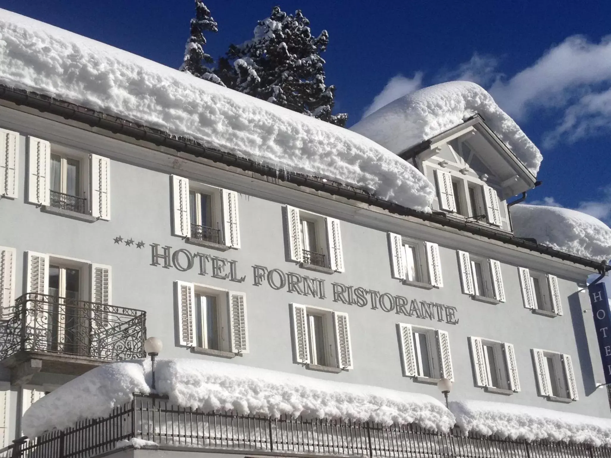 Property building, Winter in Hotel & Restaurant Forni