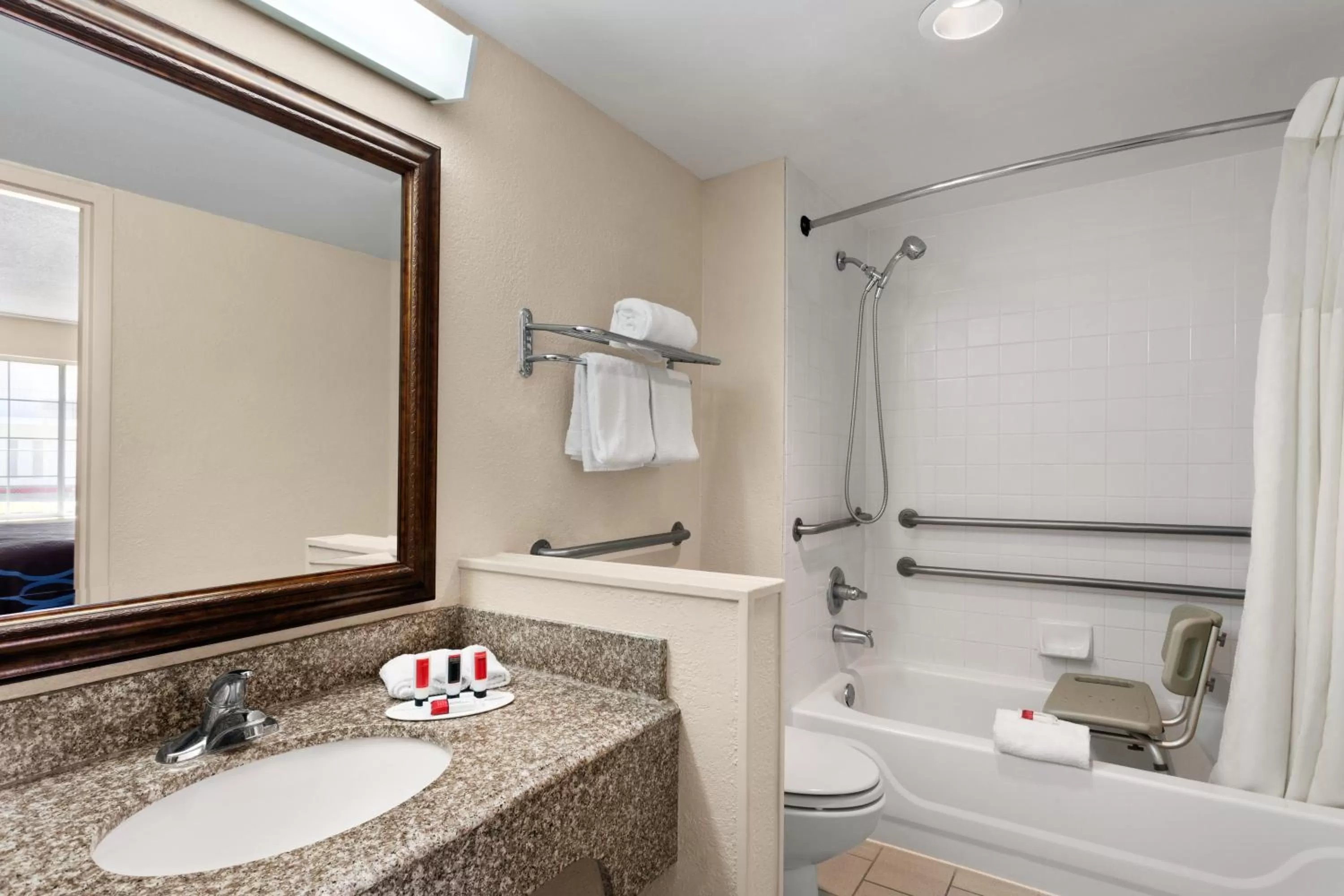 Bathroom in Super 8 by Wyndham Gulfport Airport NW Near Biloxi