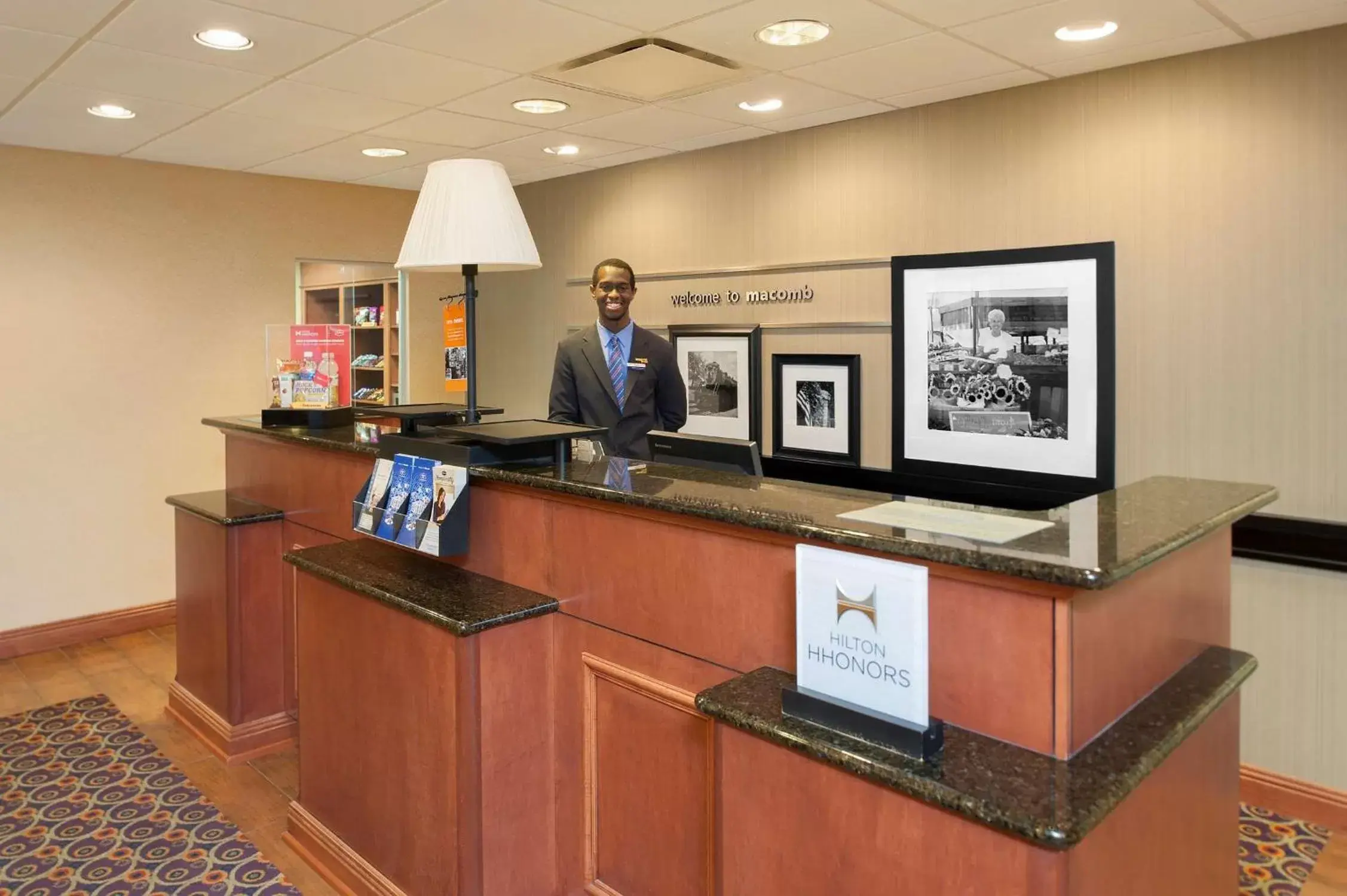 Lobby or reception in Hampton Inn Macomb Lobby or reception in Hampton Inn Macomb
