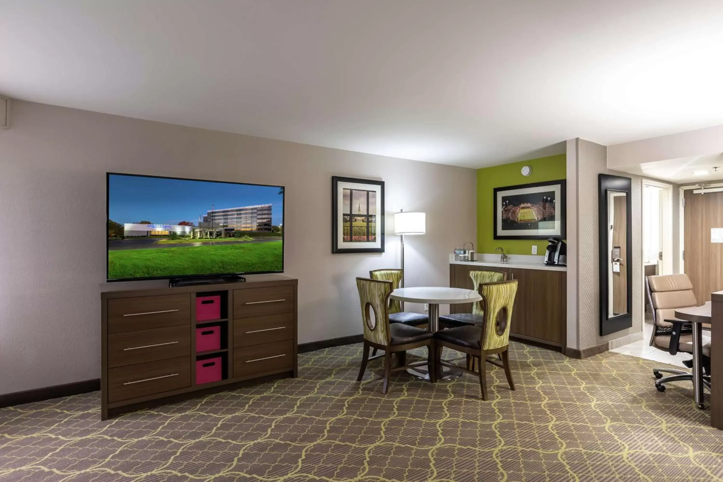 Bedroom, TV/Entertainment Center in DoubleTree by Hilton Winston Salem - University, NC