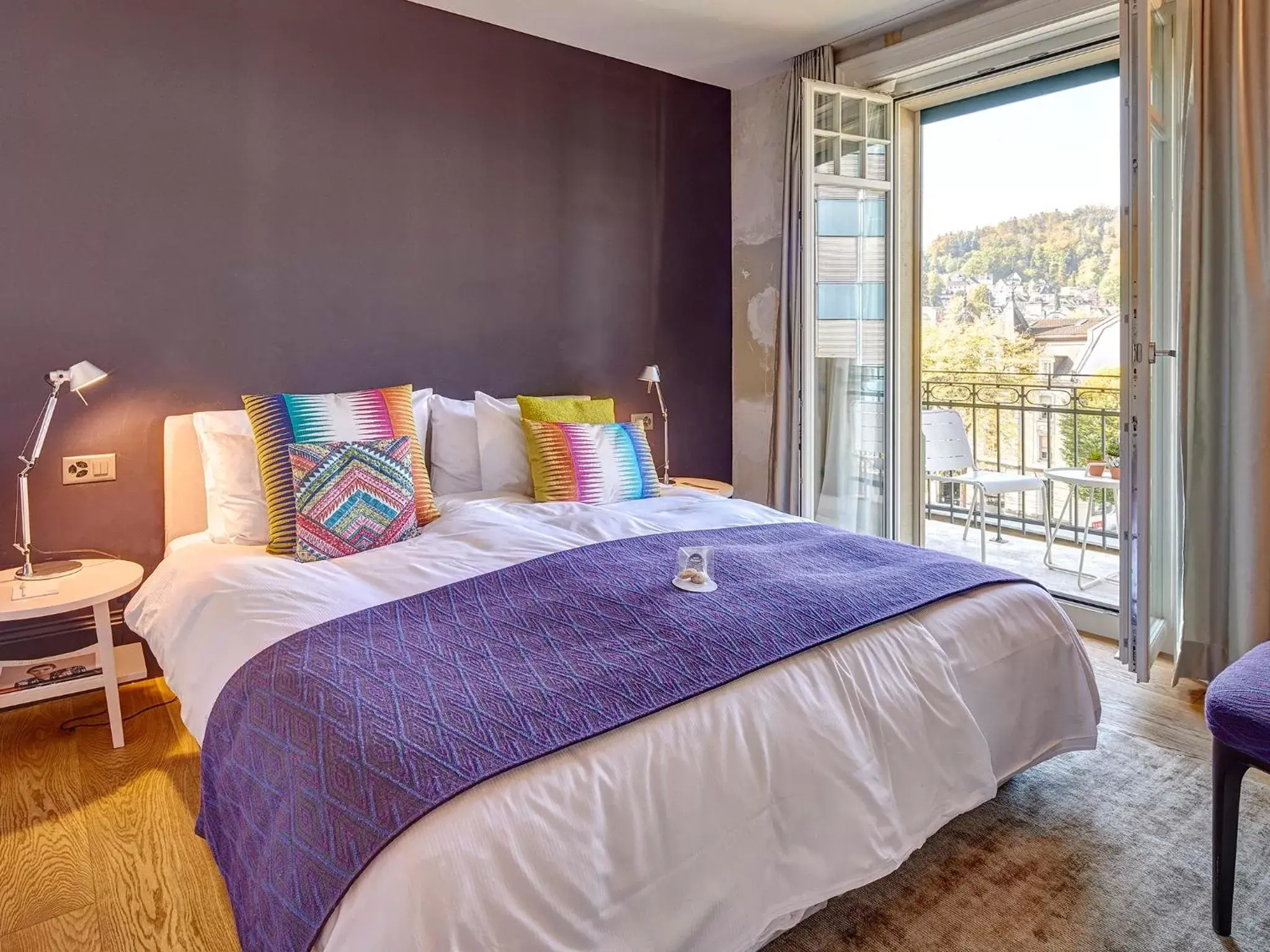 Superior Double Room with Balcony in Hotel Anker Luzern