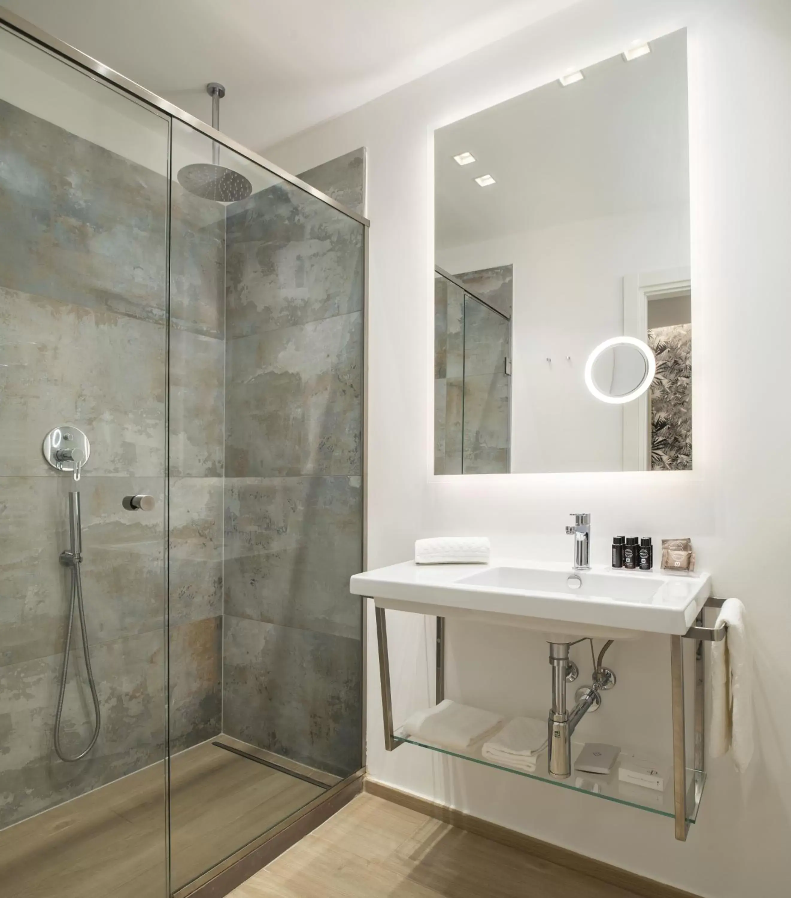 Shower, Bathroom in One Design Hotel
