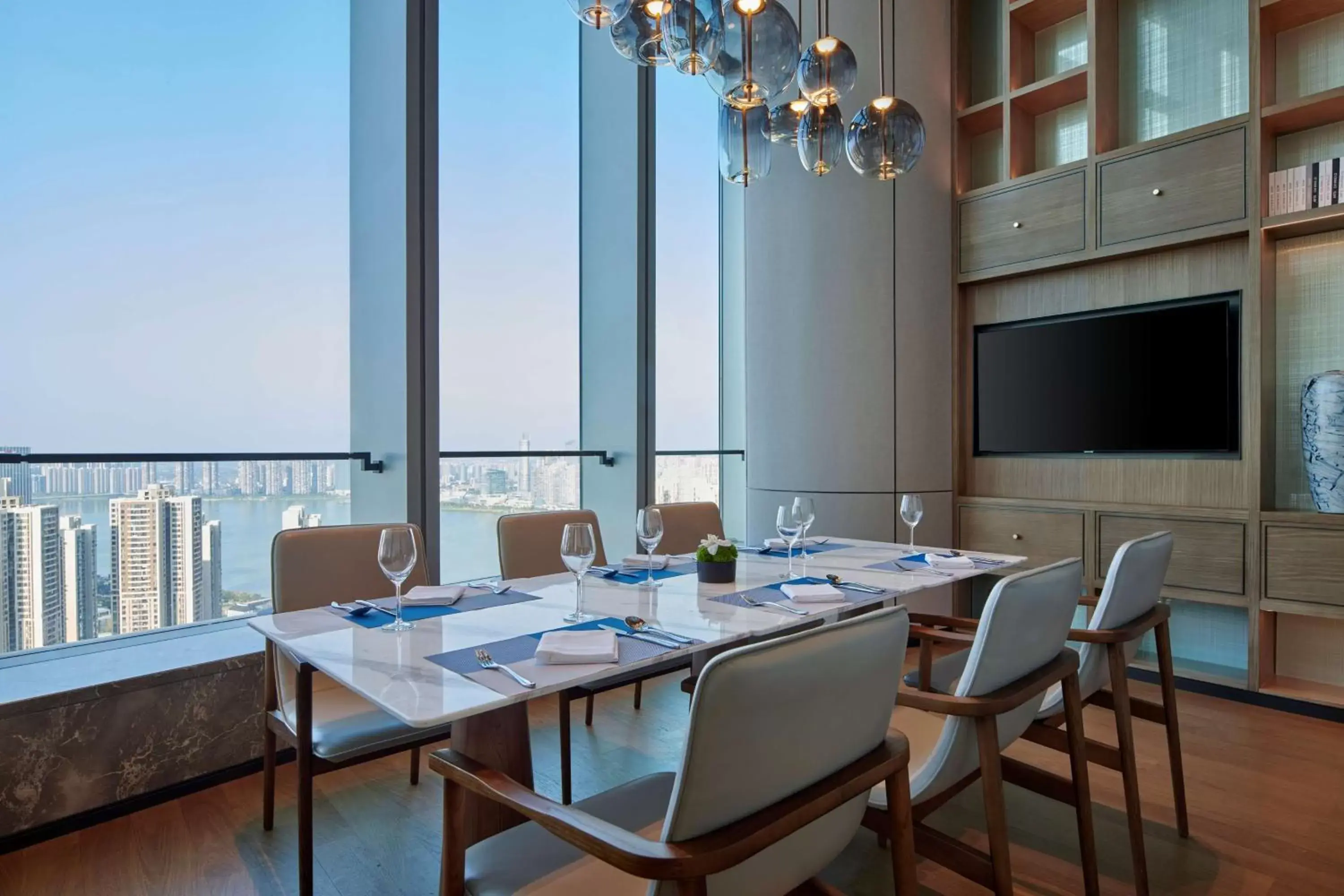 Dining area in Hilton Changsha Riverside