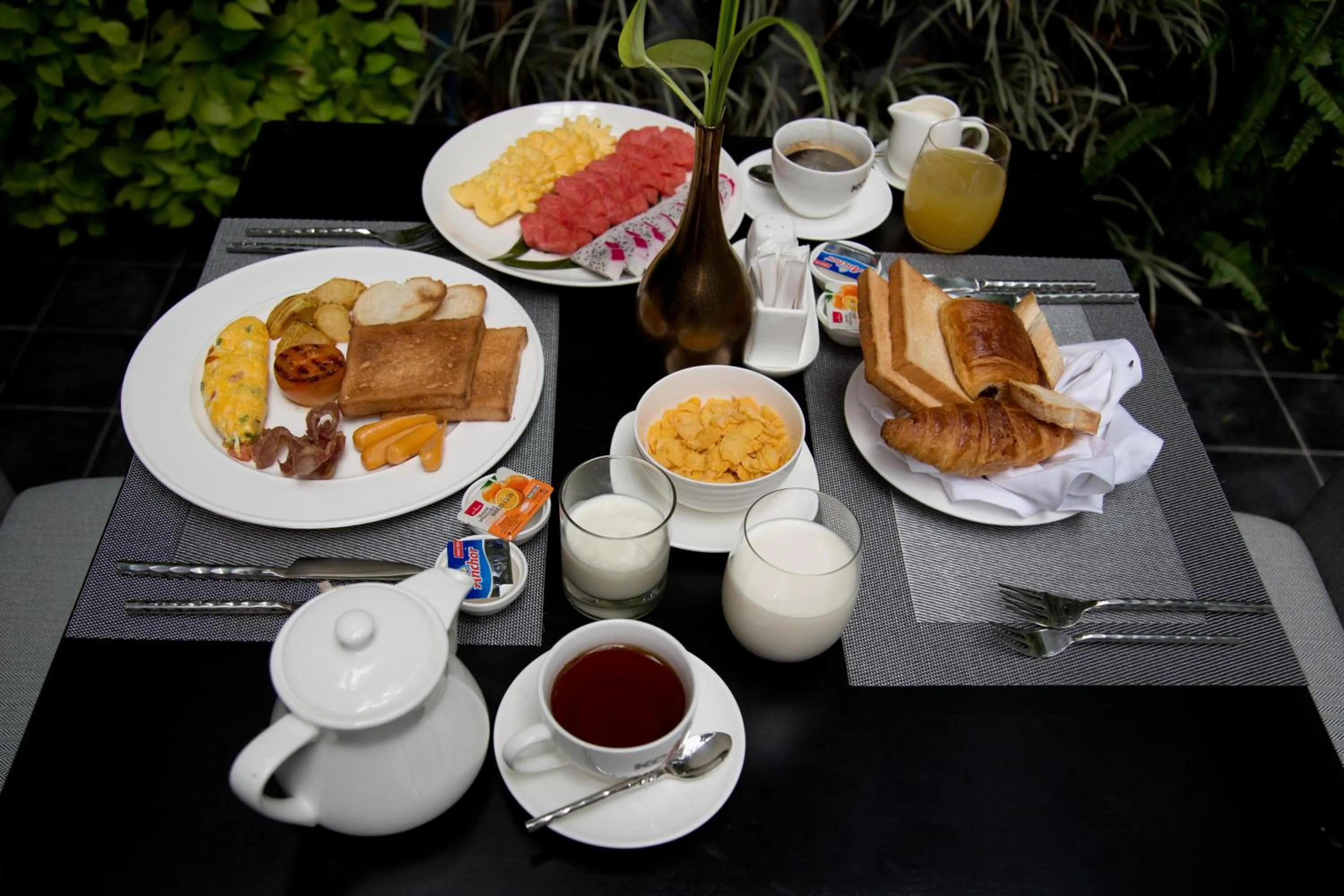 Continental breakfast in Monthara Angkor Residence